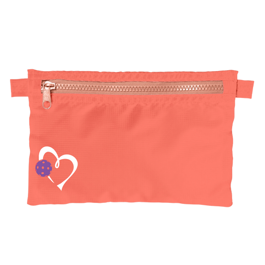 Love Pickleball (Pink And Purple) | Pickleball Stash Pouch Bag | Small Size Court Stash Bag