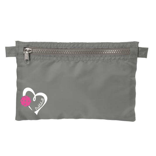 Pickleball Love (Pink And Purple) | Pickleball Stash Pouch Bag | Small Size Court Stash Bag