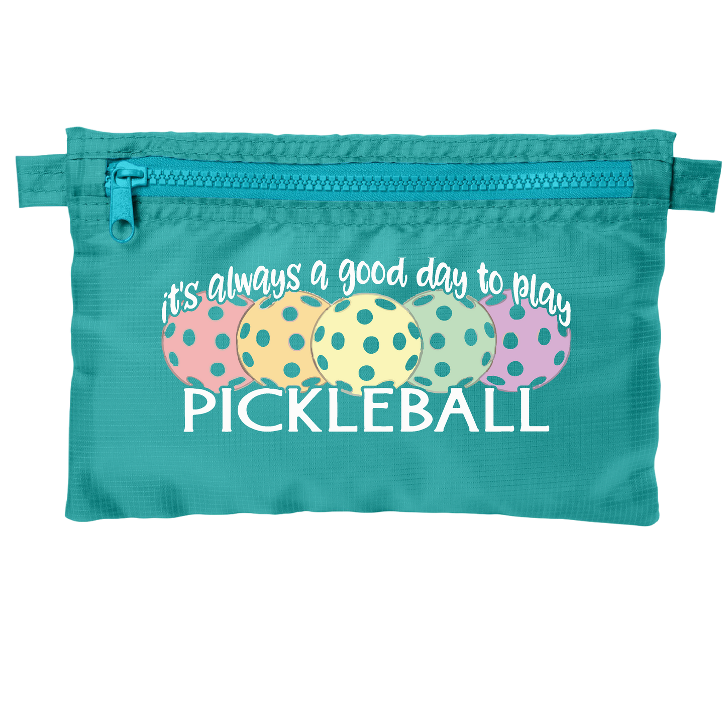 It's Always a Good Day to Play Pickleball | Pickleball Cosmetic Stash Pouch Bag | Small Size Court Stash Bag