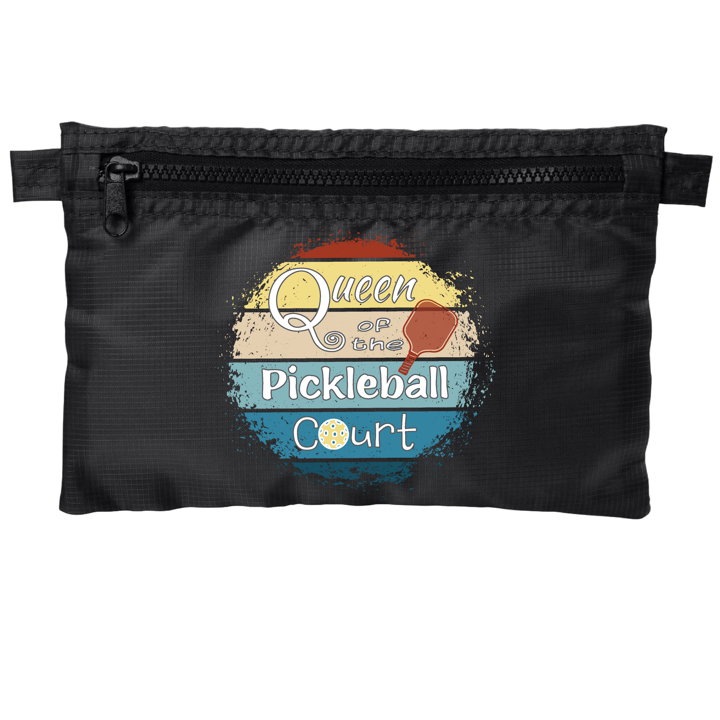 Queen of the Pickleball Court | Pickleball Cosmetic Stash Pouch Bag | Small Size Court Stash Bag