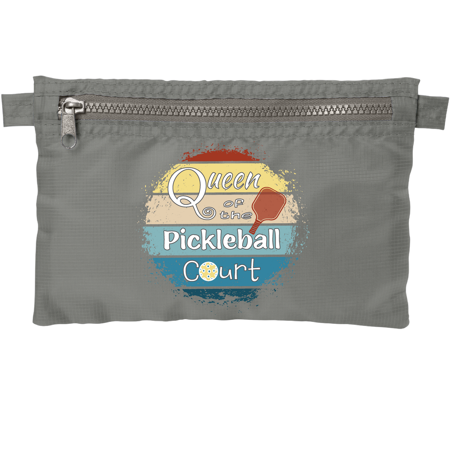 Queen of the Pickleball Court | Pickleball Cosmetic Stash Pouch Bag | Small Size Court Stash Bag