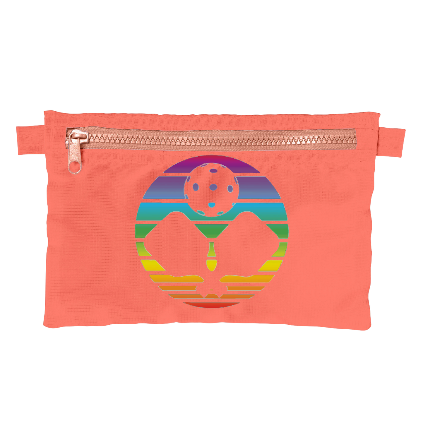 Pickleball Rainbow Circle | Pickleball Stash Pouch Bag | Small Size Court Stash Bag