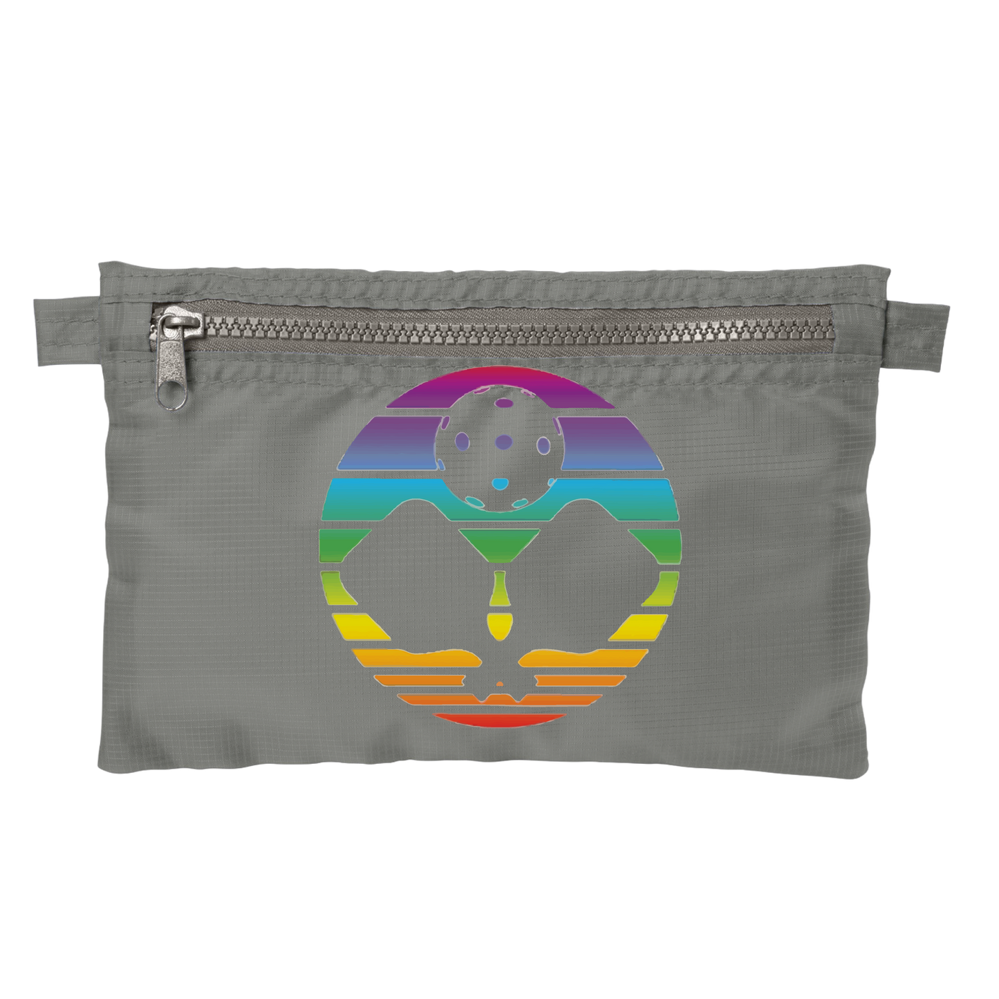 Pickleball Rainbow Circle | Pickleball Stash Pouch Bag | Small Size Court Stash Bag