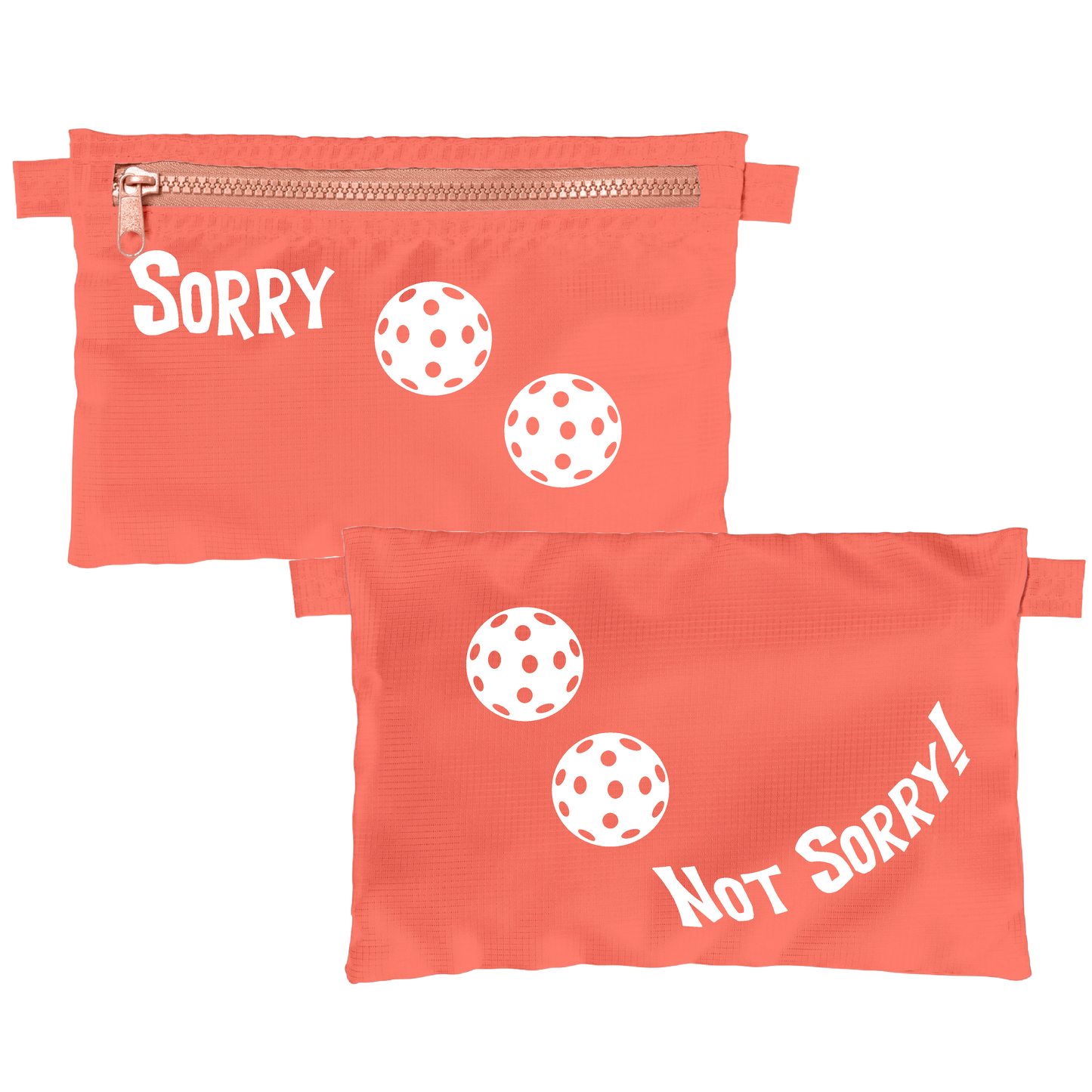 Sorry Not Sorry With Pickleballs (Customizable) | Pickleball Stash Pouch Bag | Small Size Court Stash Bag