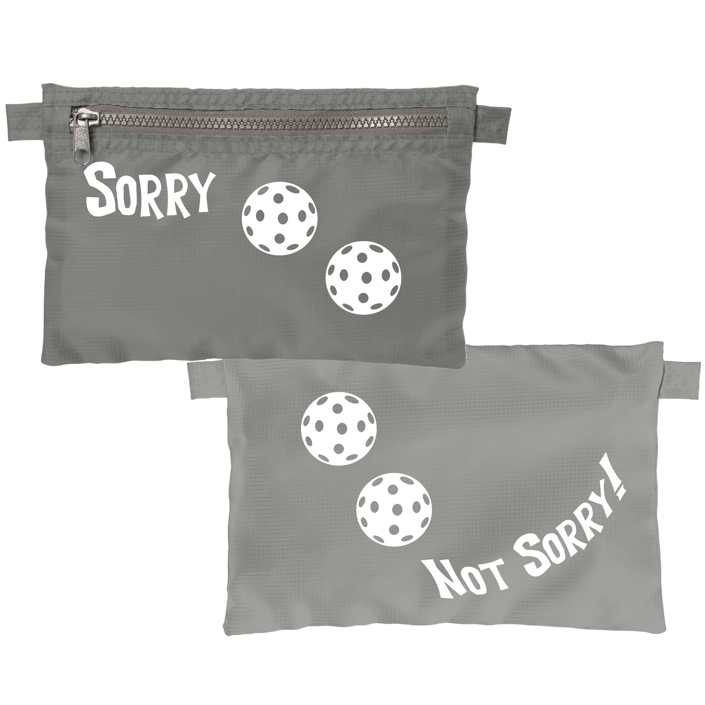 Sorry Not Sorry With Pickleballs (Customizable) | Pickleball Stash Pouch Bag | Small Size Court Stash Bag