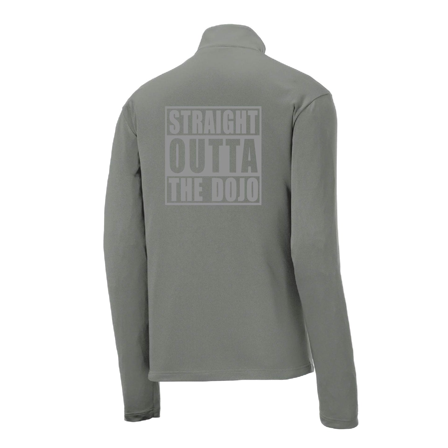 Straight Otta the Dojo | Men's 1/4 Zip Long Sleeve Pullover Athletic Karate Performance Shirt | 100% Polyester