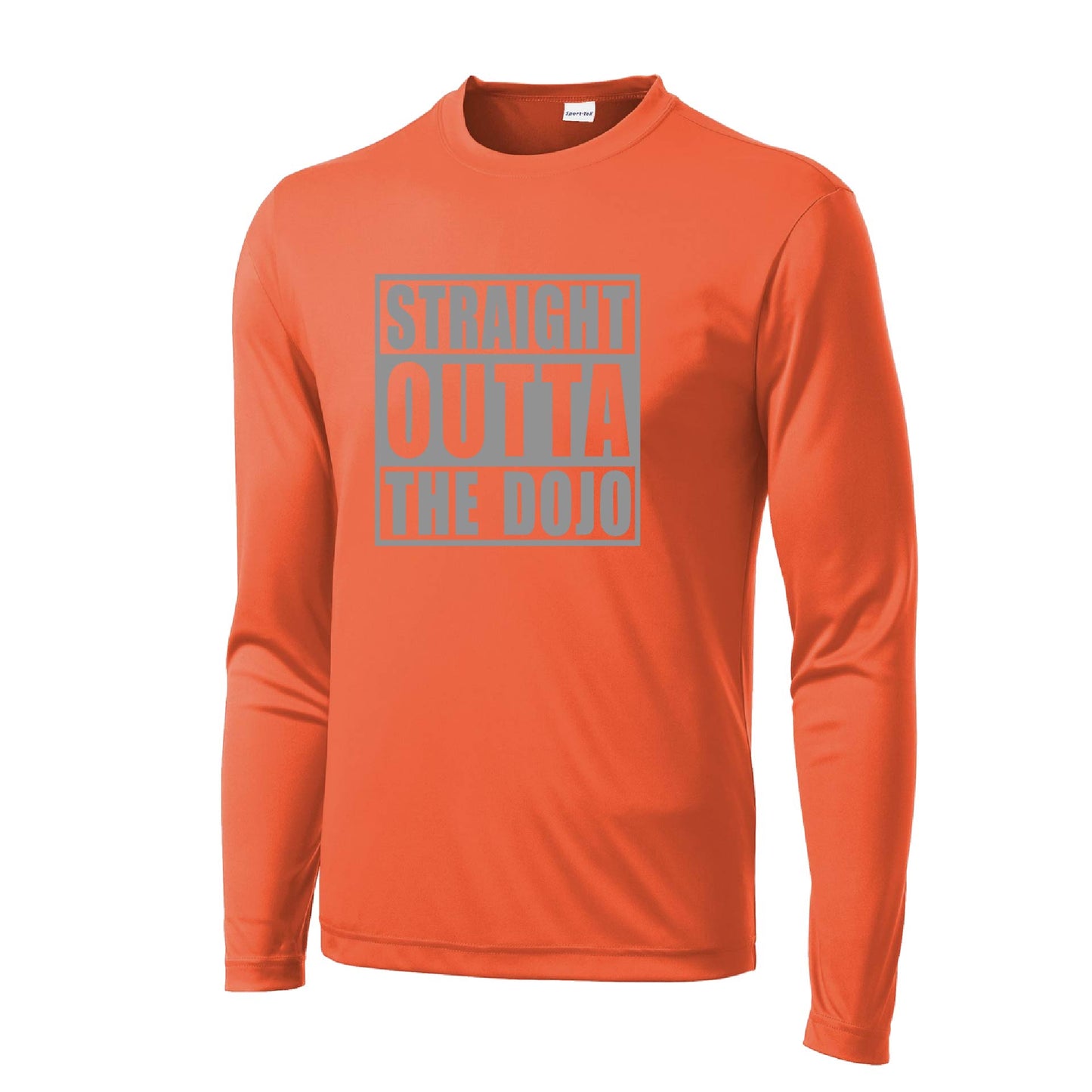 Straight Otta the Dojo | Men's Long Sleeve Athletic Karate Performance T-Shirt | 100% Polyester