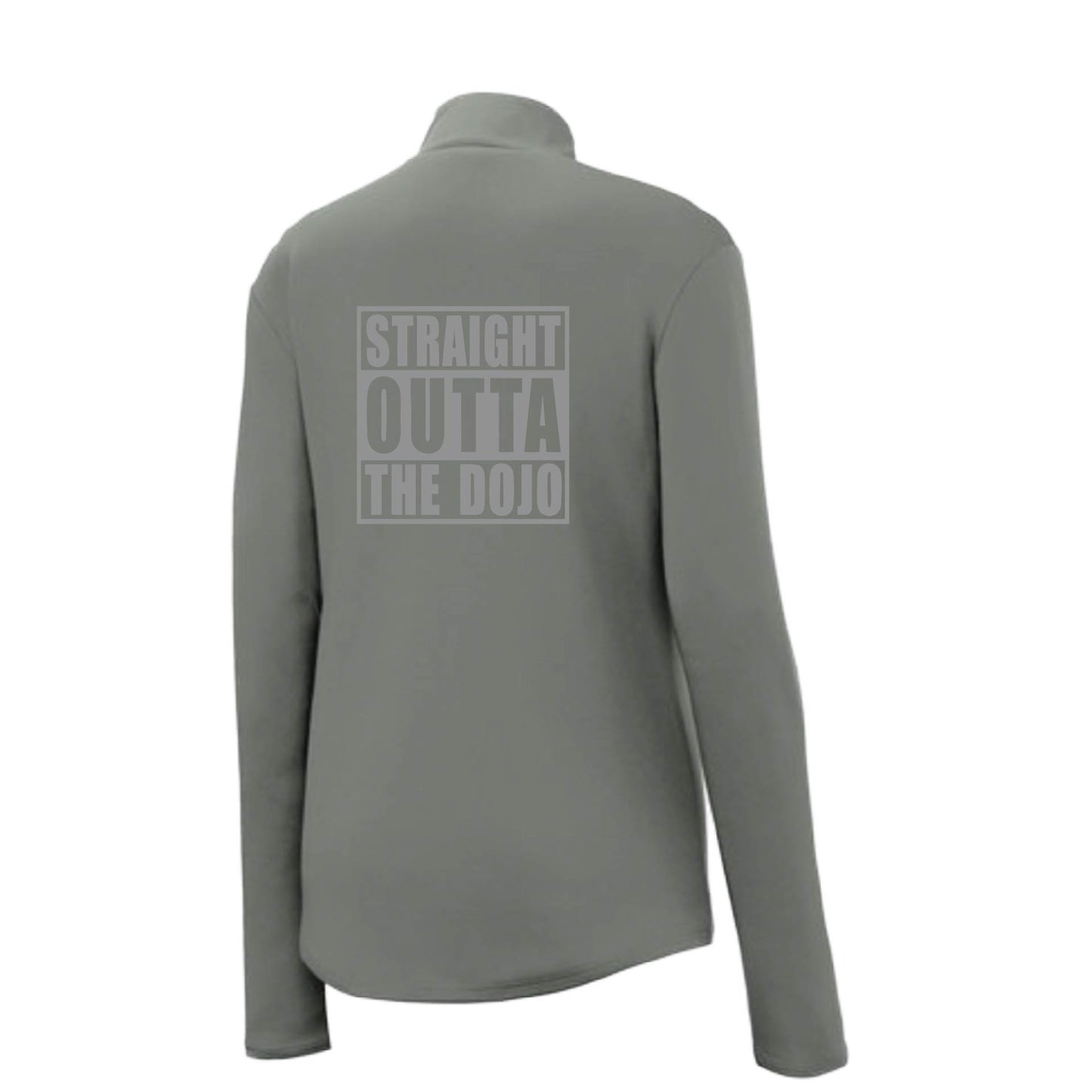 Straight Otta the Dojo | Women's 1/4 Zip Karate Performance Pullover Shirts | 100% Polyester
