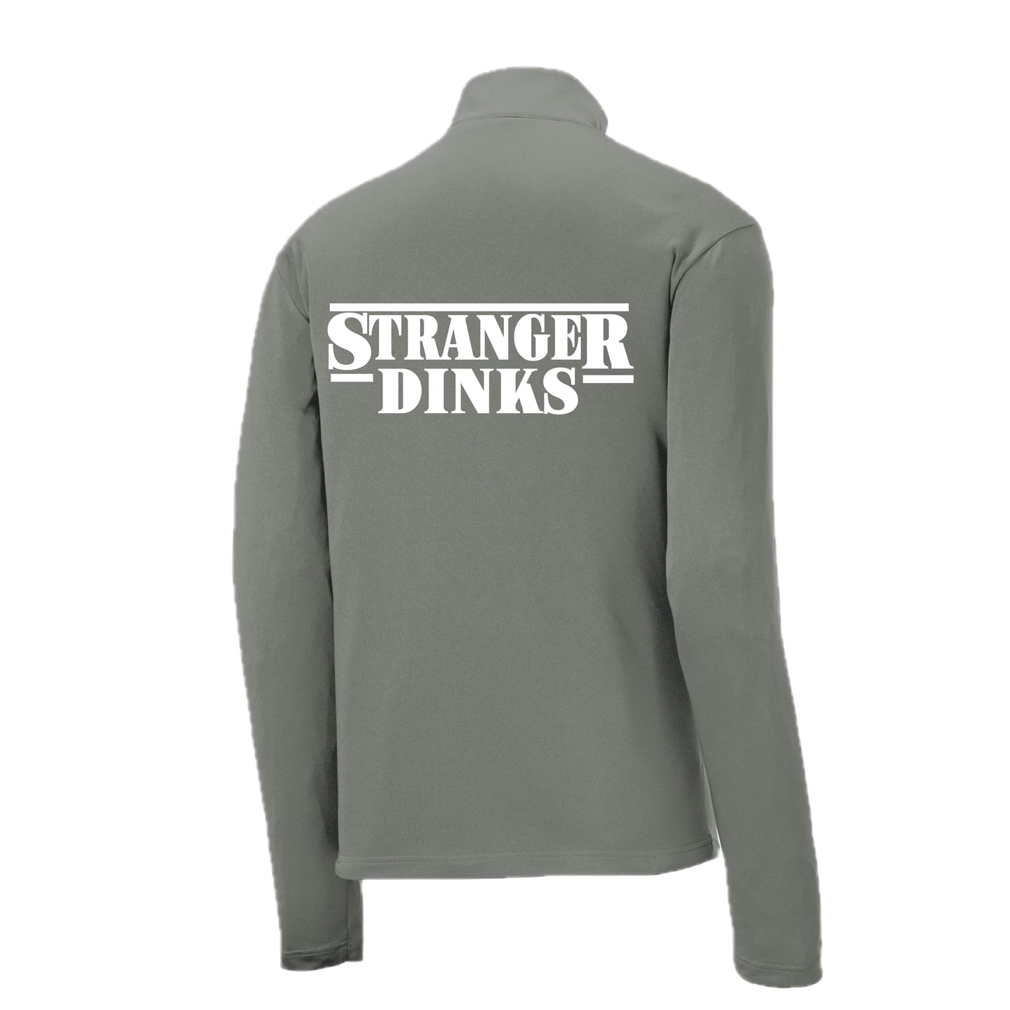 Stranger Dinks | Men's 1/4 Zip Long Sleeve Pullover Athletic Performance Shirt | 100% Polyester