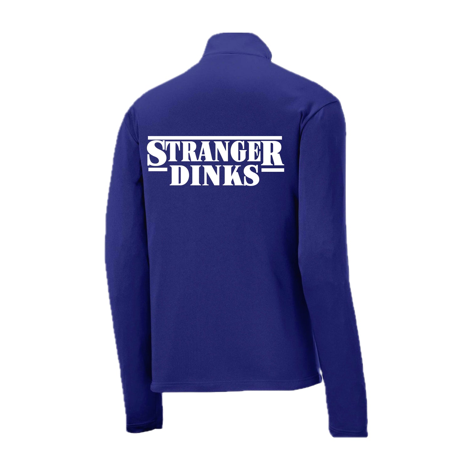 Stranger Dinks | Men's 1/4 Zip Long Sleeve Pullover Athletic Performance Shirt | 100% Polyester