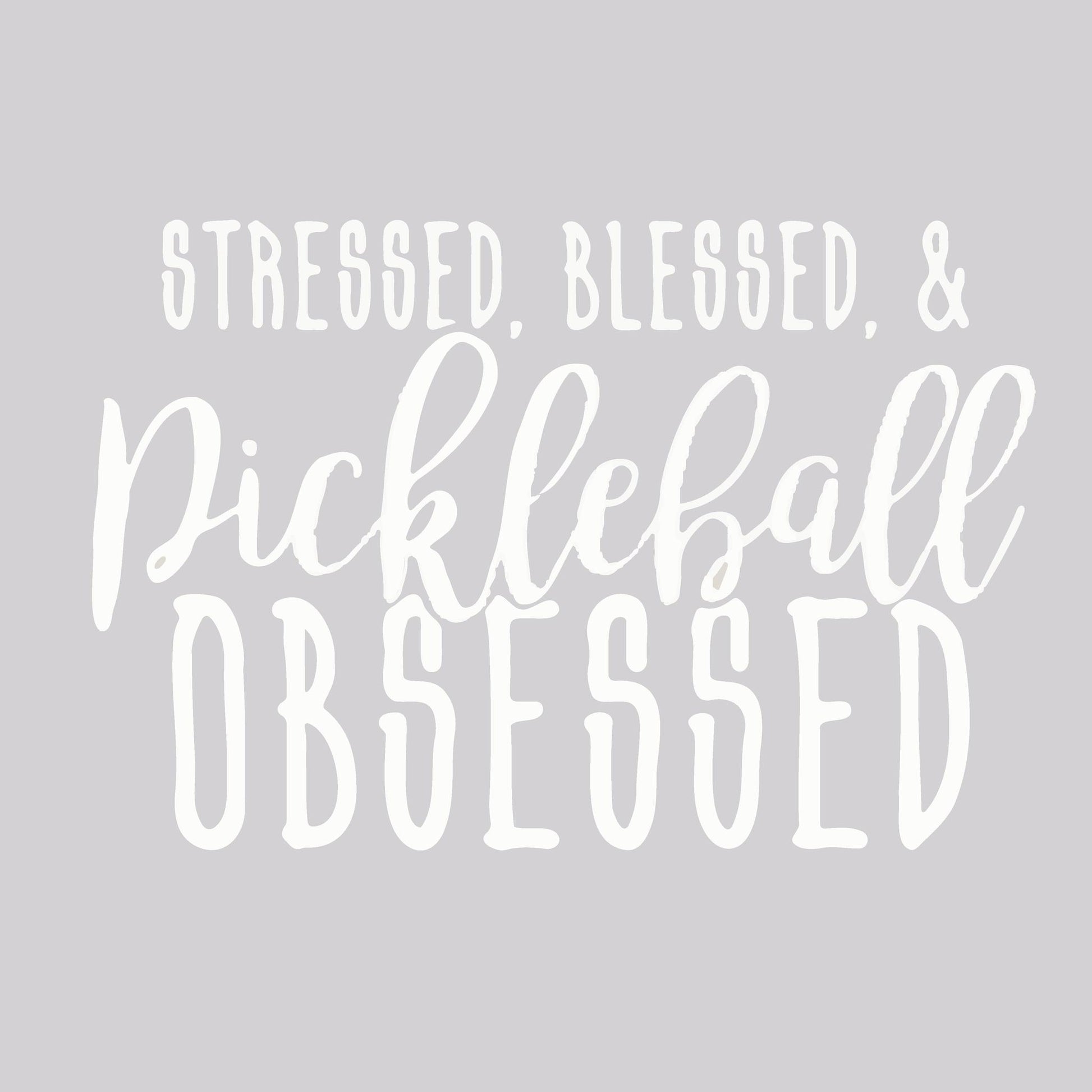 Stressed Blessed Pickleball Obsessed | Clearance Women's 1/4 Zip Pickleball Athletic Performance Pullover Shirt | 100% Polyester
