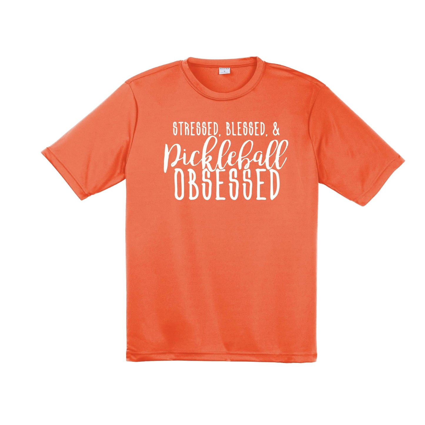 Stressed Blessed & Pickleball Obsessed | Men's Short Sleeve Athletic Performance T-Shirt | 100% Polyester