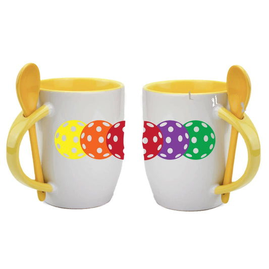 String Of Pickleballs | Pickleball Coffee Cup | Fun Pickleball Gifts