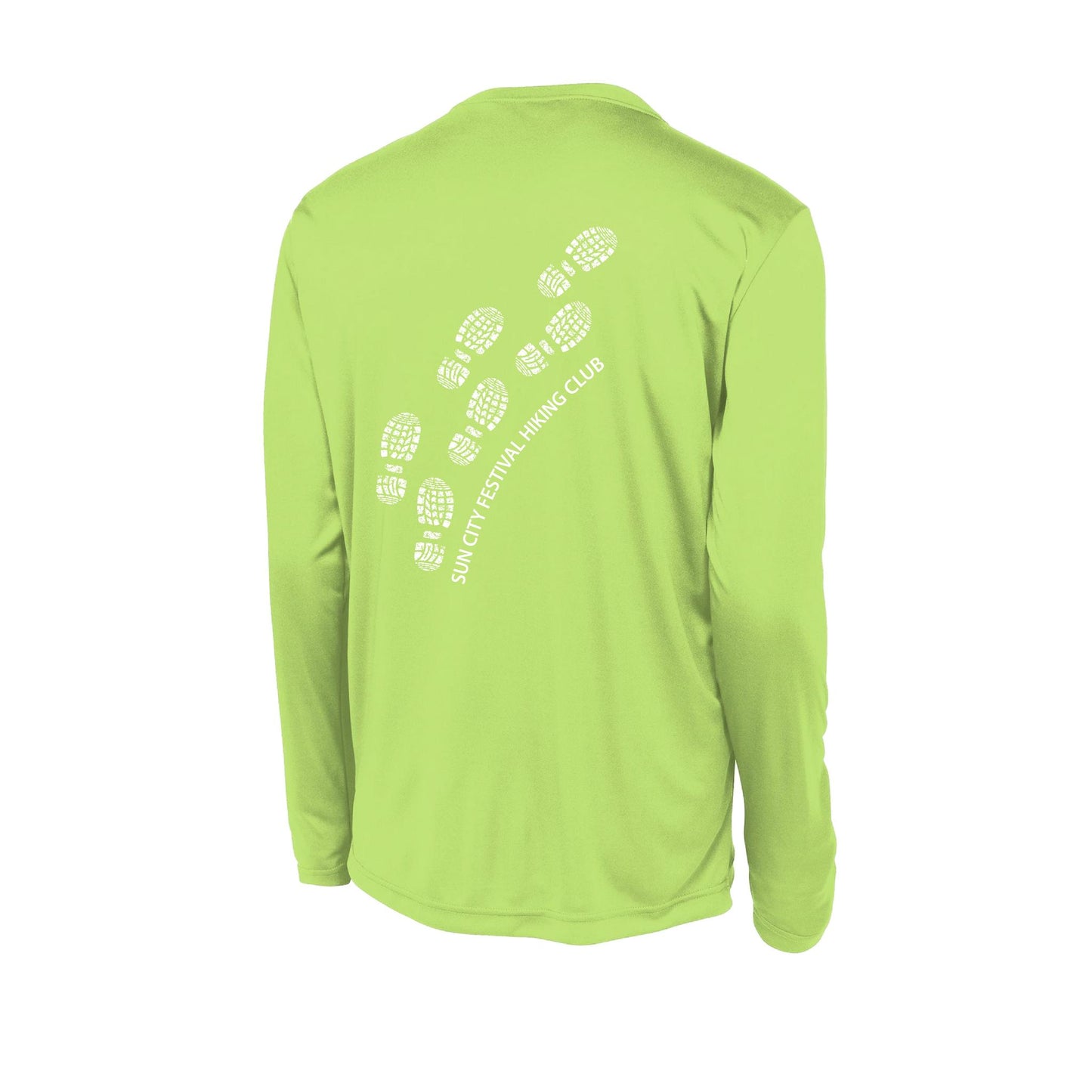 Sun City Festival Hiking Club | Men's Long Sleeve Athletic Performance T-Shirt | 100% Polyester