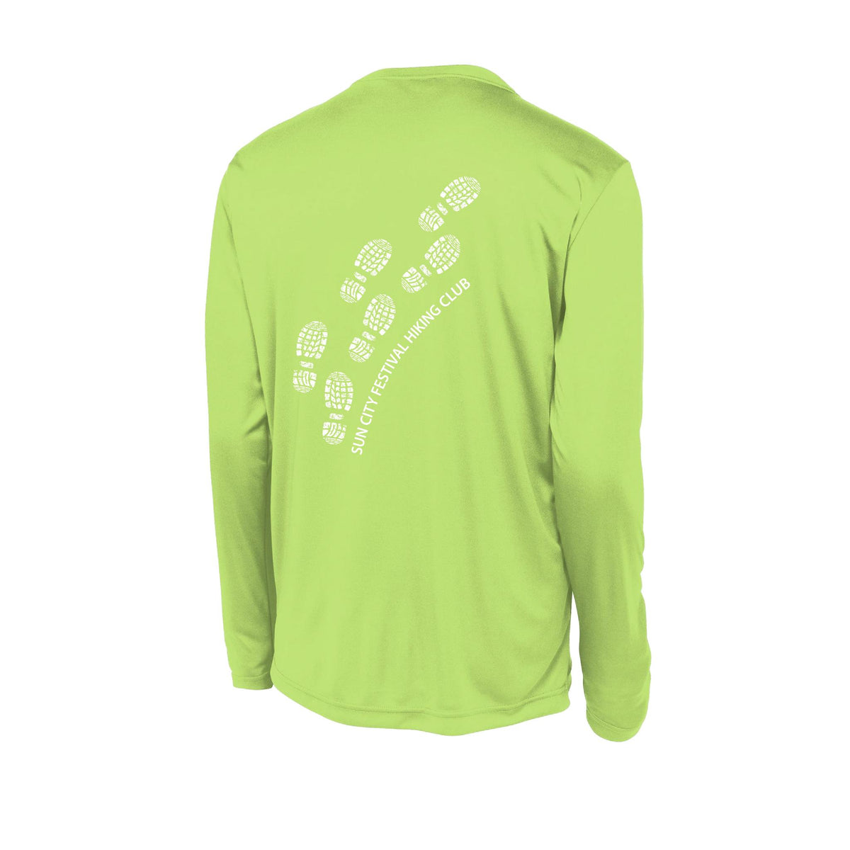 Sun City Festival Hiking Club | Men's Long Sleeve Athletic Performance T-Shirt | 100% Polyester