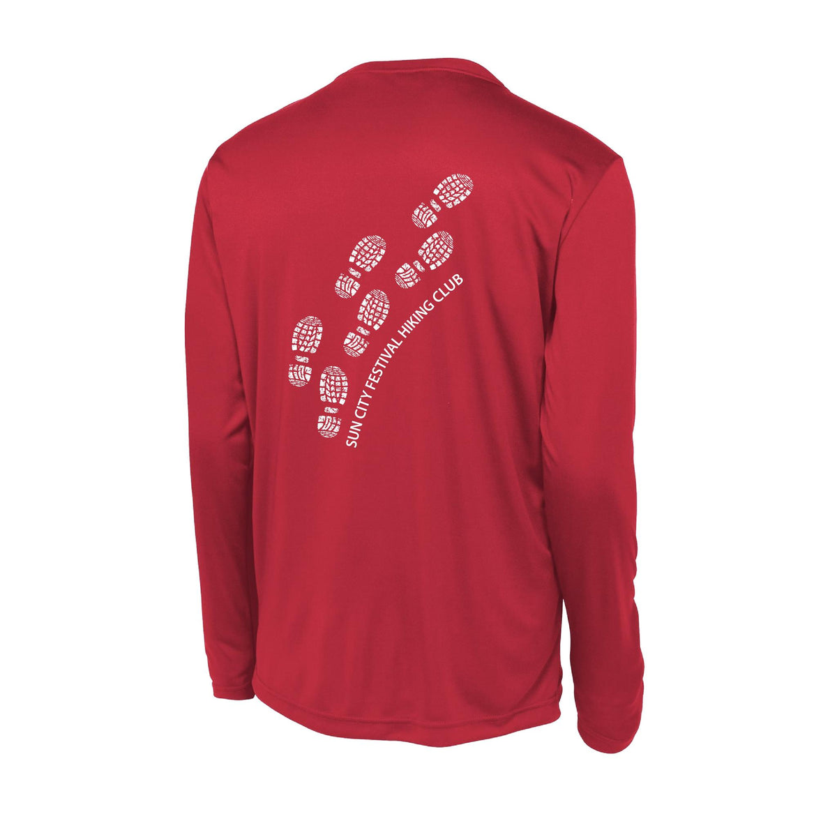 Sun City Festival Hiking Club | Men's Long Sleeve Athletic Performance T-Shirt | 100% Polyester