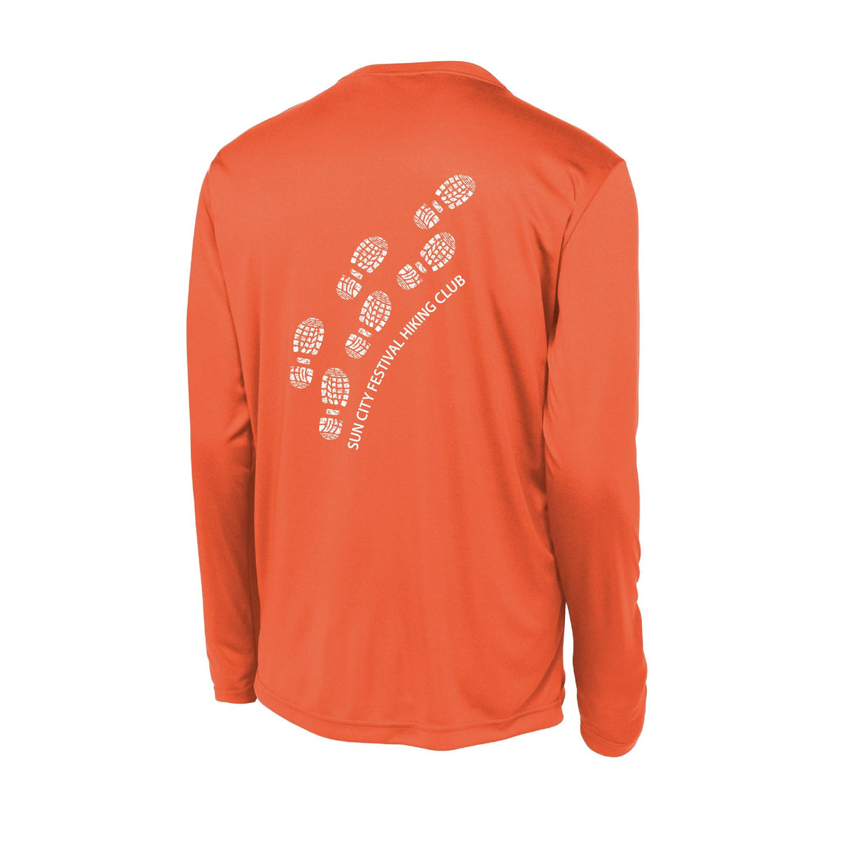 Sun City Festival Hiking Club | Men's Long Sleeve Athletic Performance T-Shirt | 100% Polyester