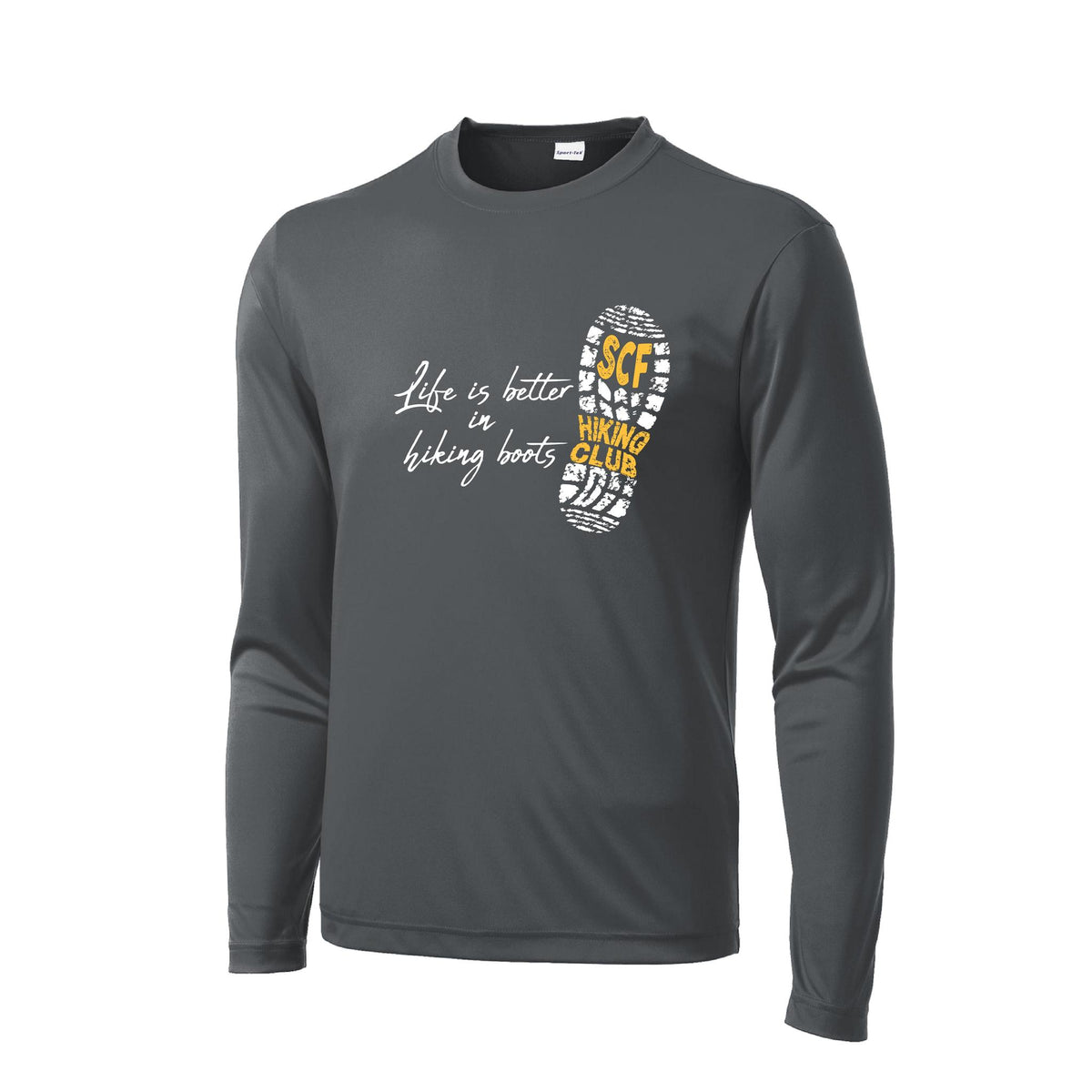 Sun City Festival Hiking Club | Men's Long Sleeve Athletic Performance T-Shirt | 100% Polyester