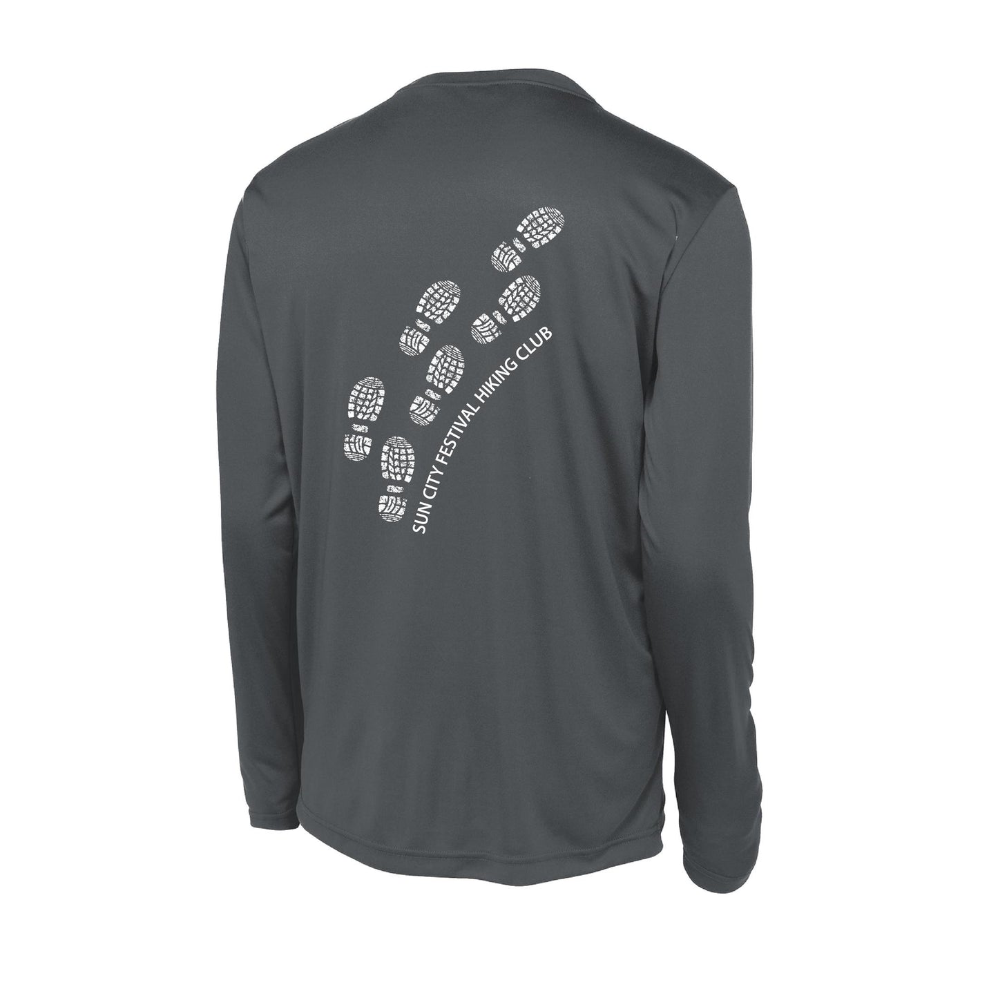 Sun City Festival Hiking Club | Men's Long Sleeve Athletic Performance T-Shirt | 100% Polyester