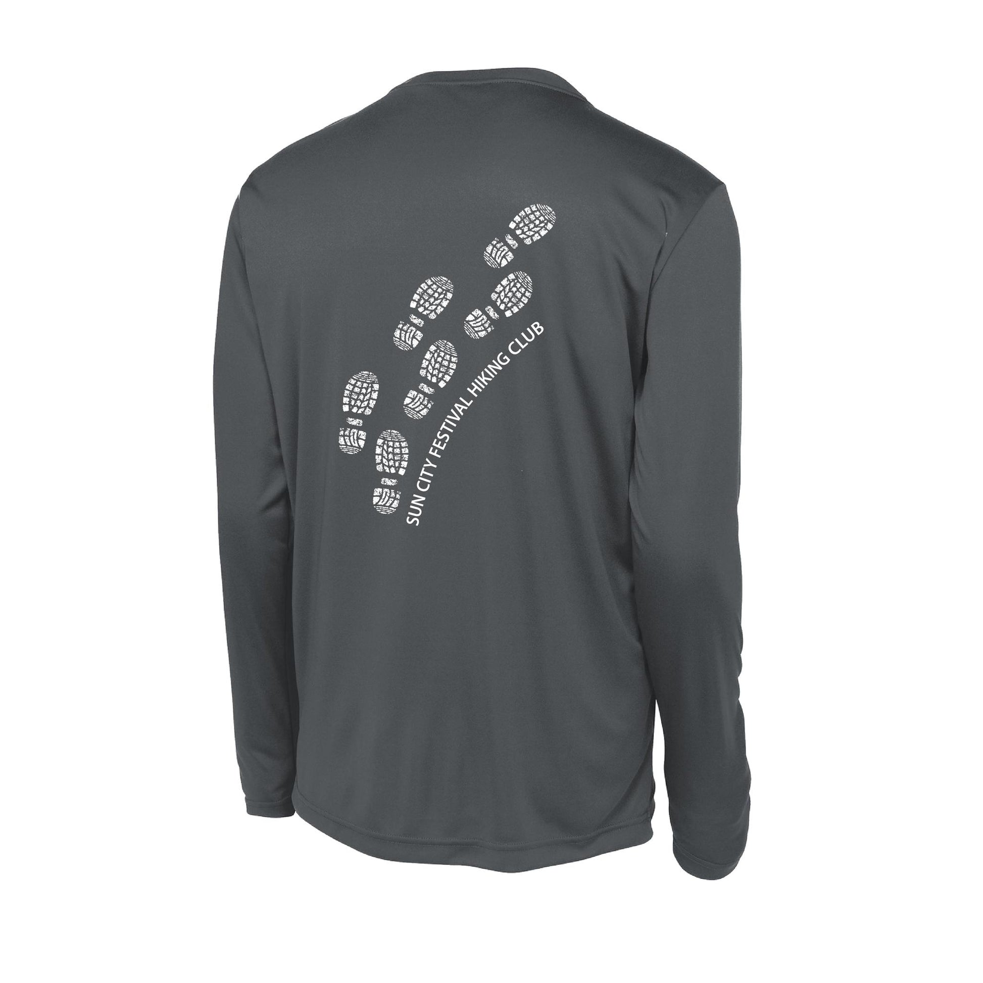 Sun City Festival Hiking Club | Men's Long Sleeve Athletic Performance T-Shirt | 100% Polyester