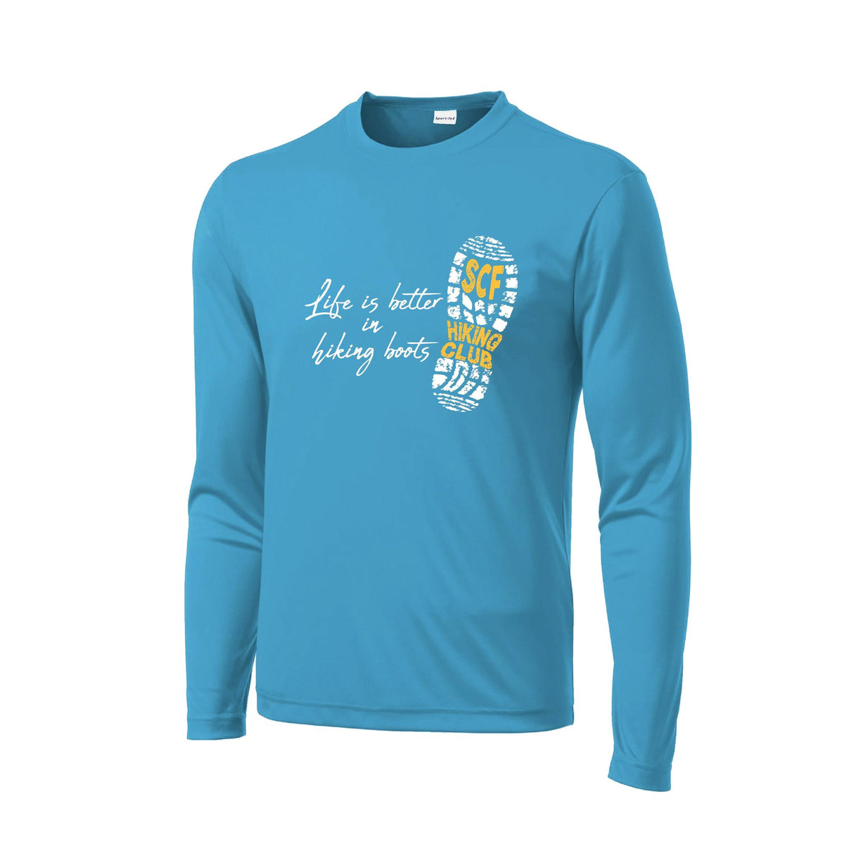 Sun City Festival Hiking Club | Men's Long Sleeve Athletic Performance T-Shirt | 100% Polyester