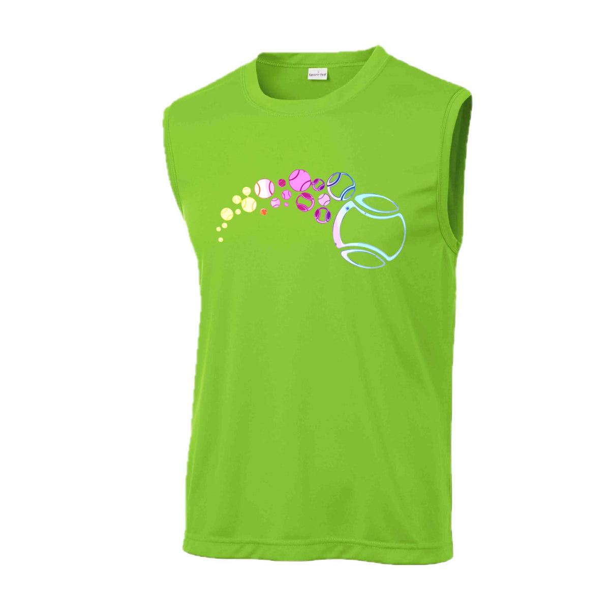 Tennis Focus | Men's Sleeveless Athletic Tennis Performance T-Shirt | 100% Polyester