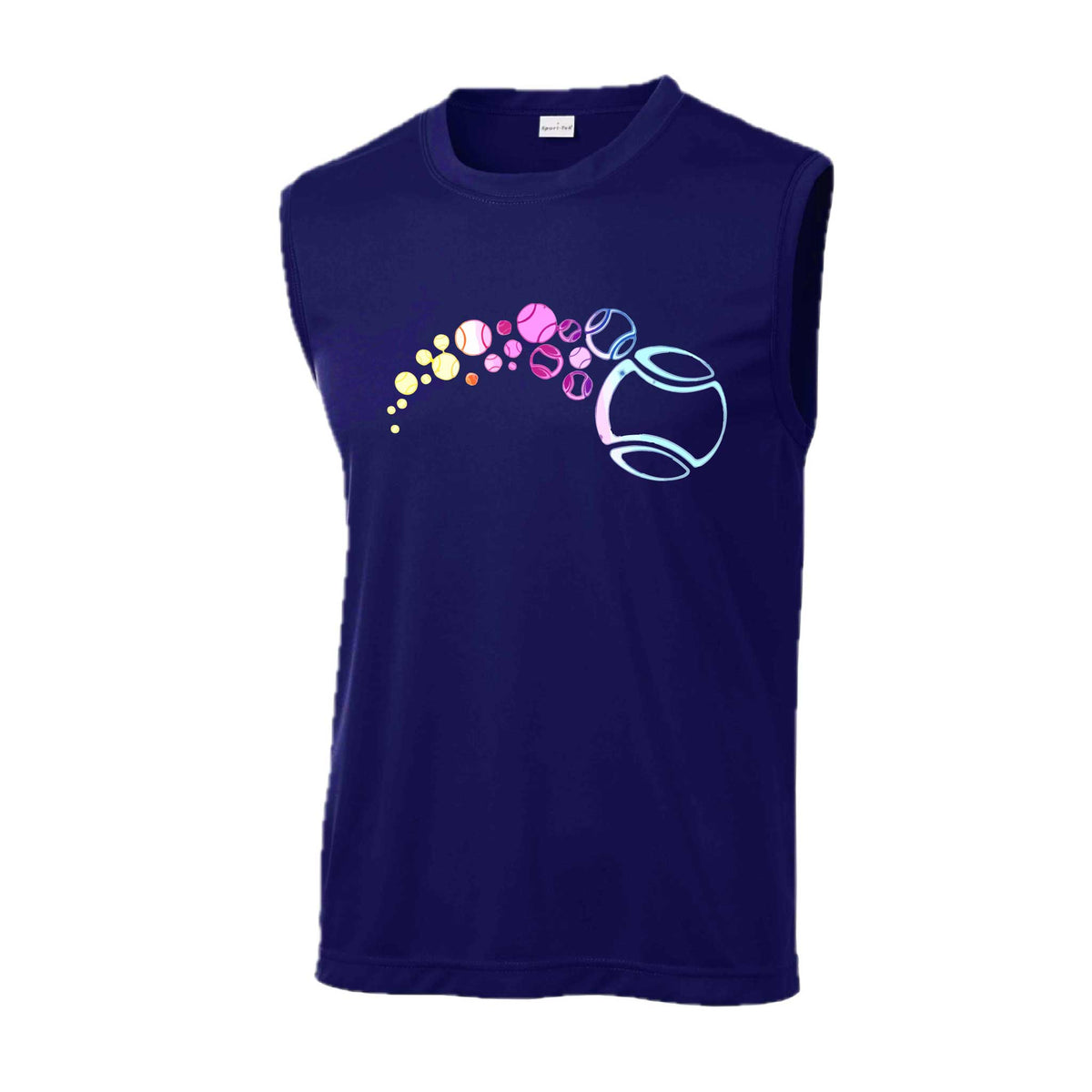 Tennis Focus | Men's Sleeveless Athletic Tennis Performance T-Shirt | 100% Polyester