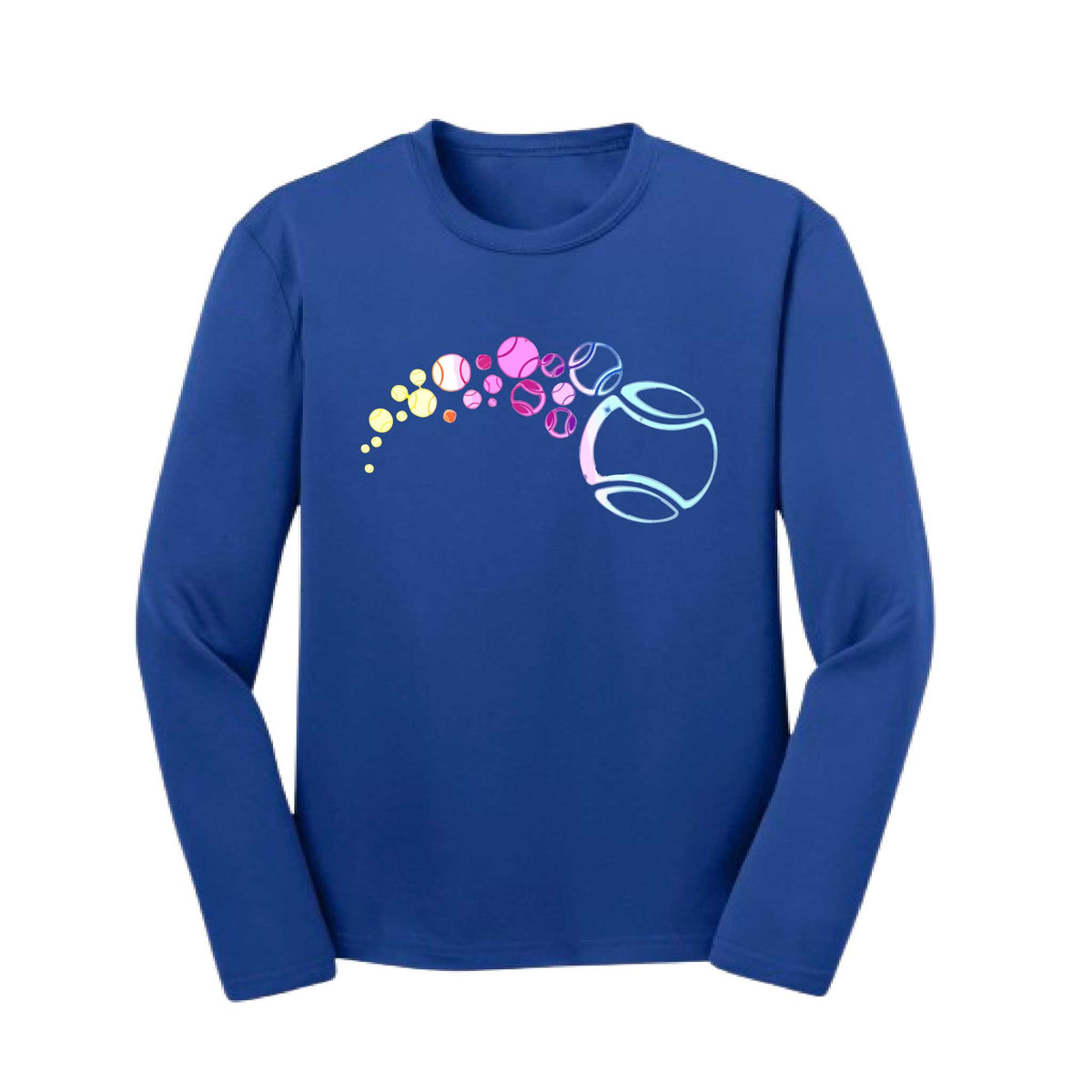 Tennis Focus | Youth Long Sleeve Tennis Performance T-Shirts | 100% Polyester