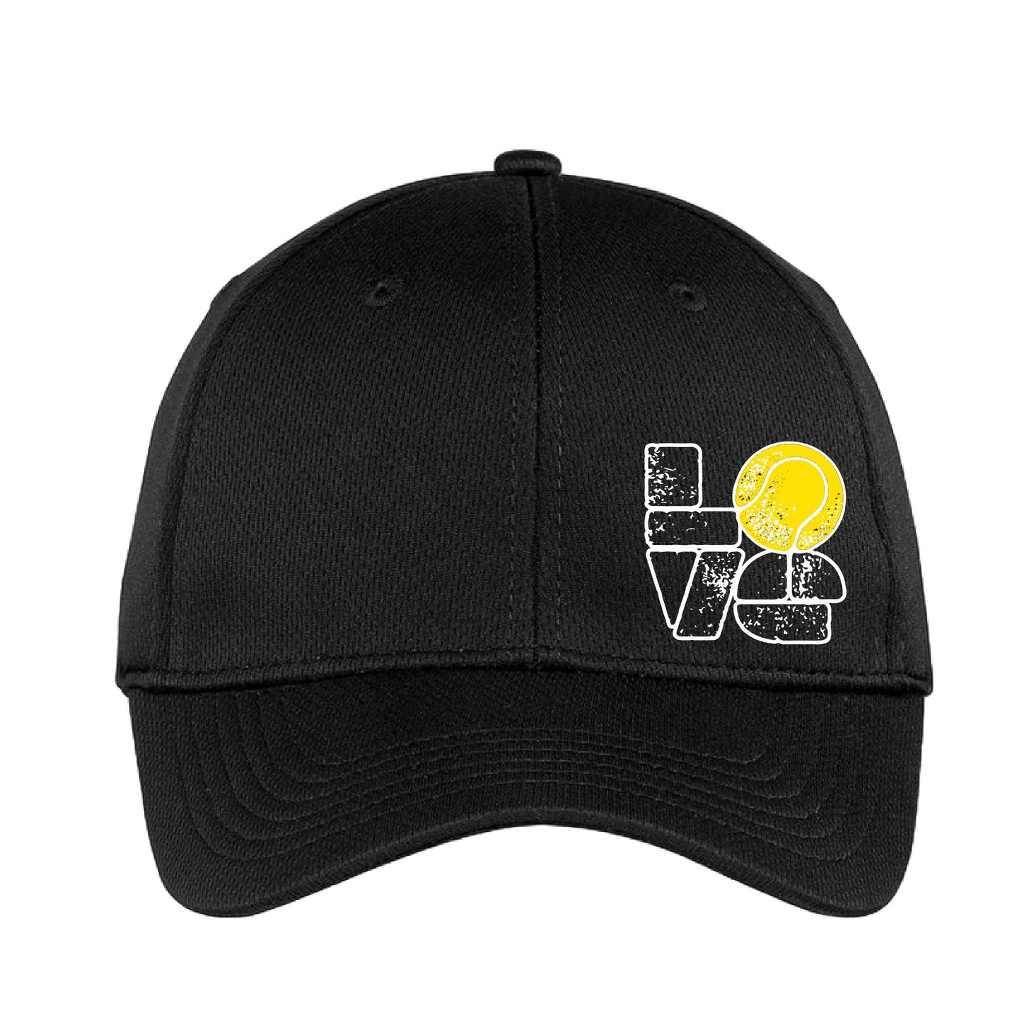 Tennis Love Stacked | Tennis Hat | Moisture-Wicking 100% Polyester