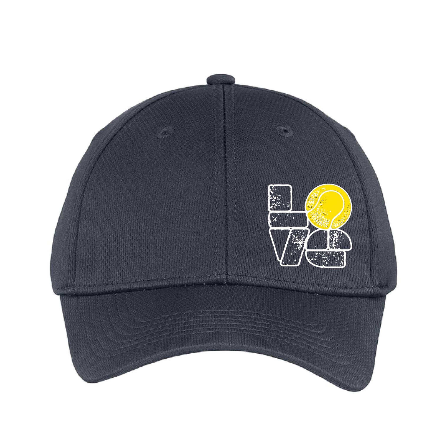 Tennis Love Stacked | Tennis Hat | Moisture-Wicking 100% Polyester