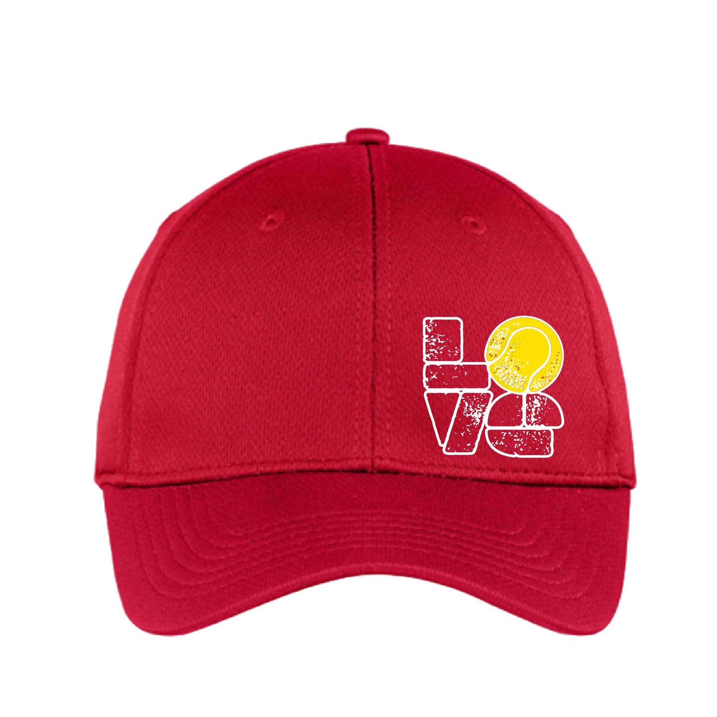 Tennis Love Stacked | Tennis Hat | Moisture-Wicking 100% Polyester