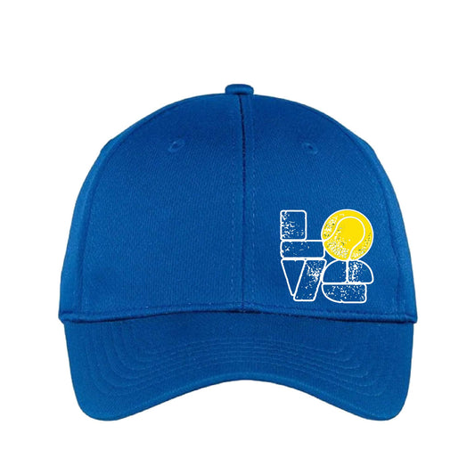 Tennis Love Stacked | Tennis Hat | Moisture-Wicking 100% Polyester