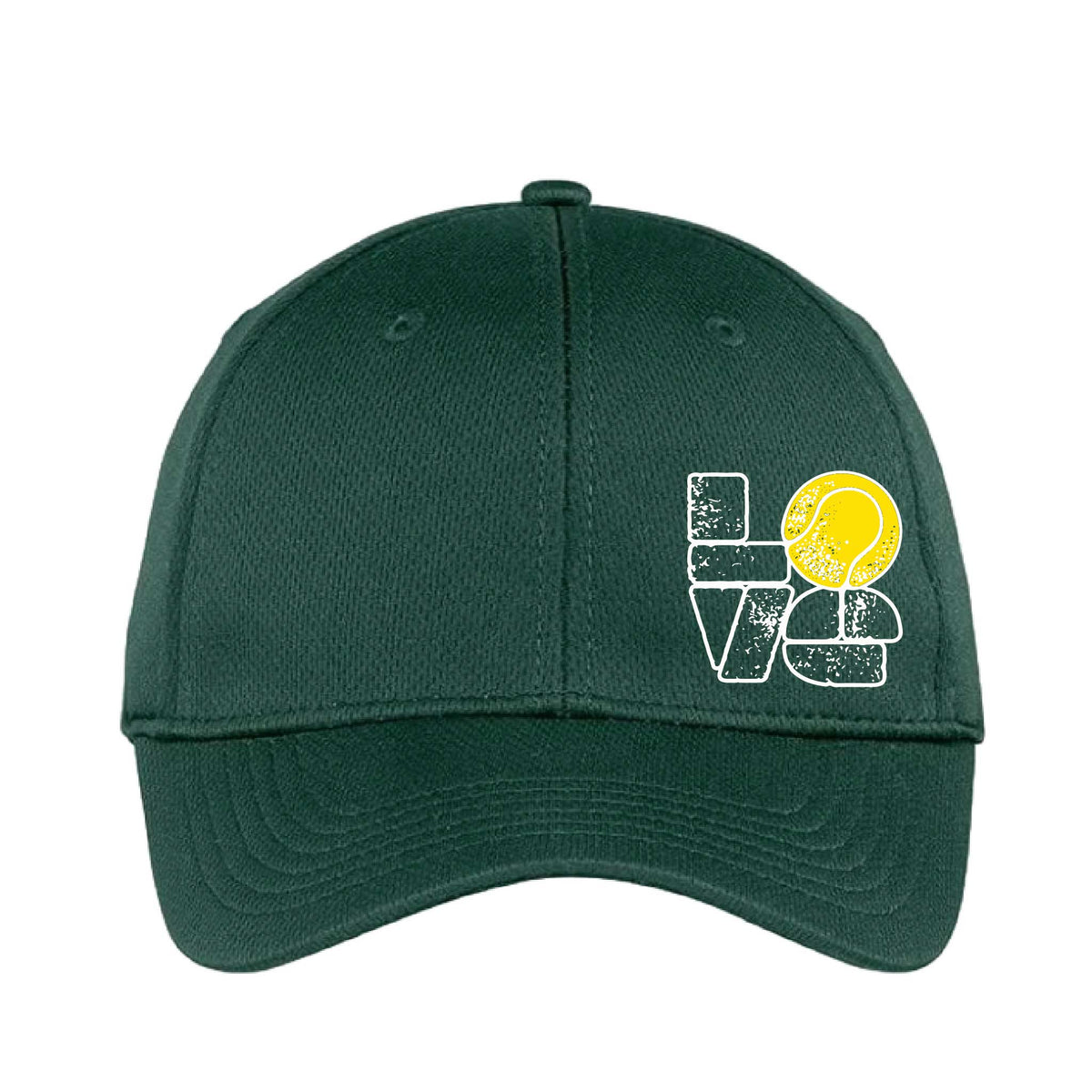 Tennis Love Stacked | Tennis Hat | Moisture-Wicking 100% Polyester