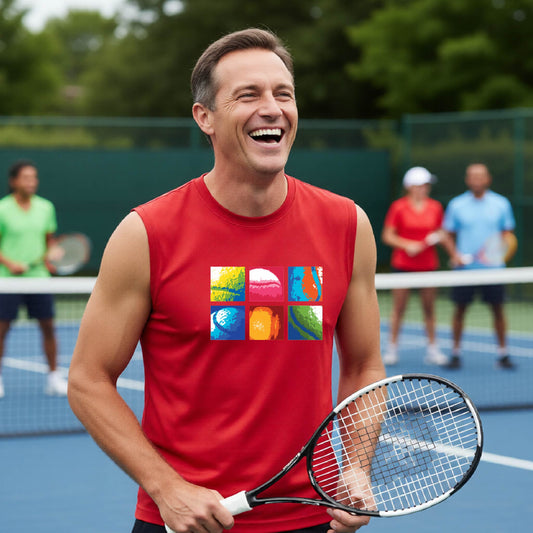 Men's Tennis Performance Shirt – Athletic Moisture-Wicking Tennis Tee - Sleeveless