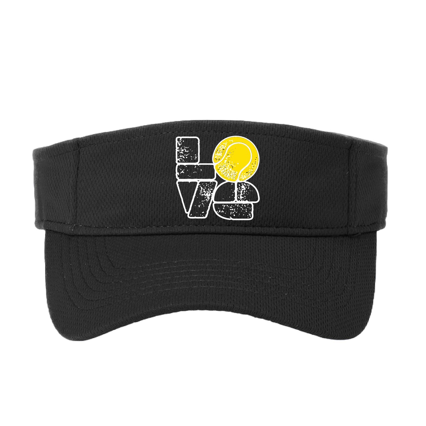 Tennis Love Stacked | Tennis Visors | Moisture Wicking 100% Polyester