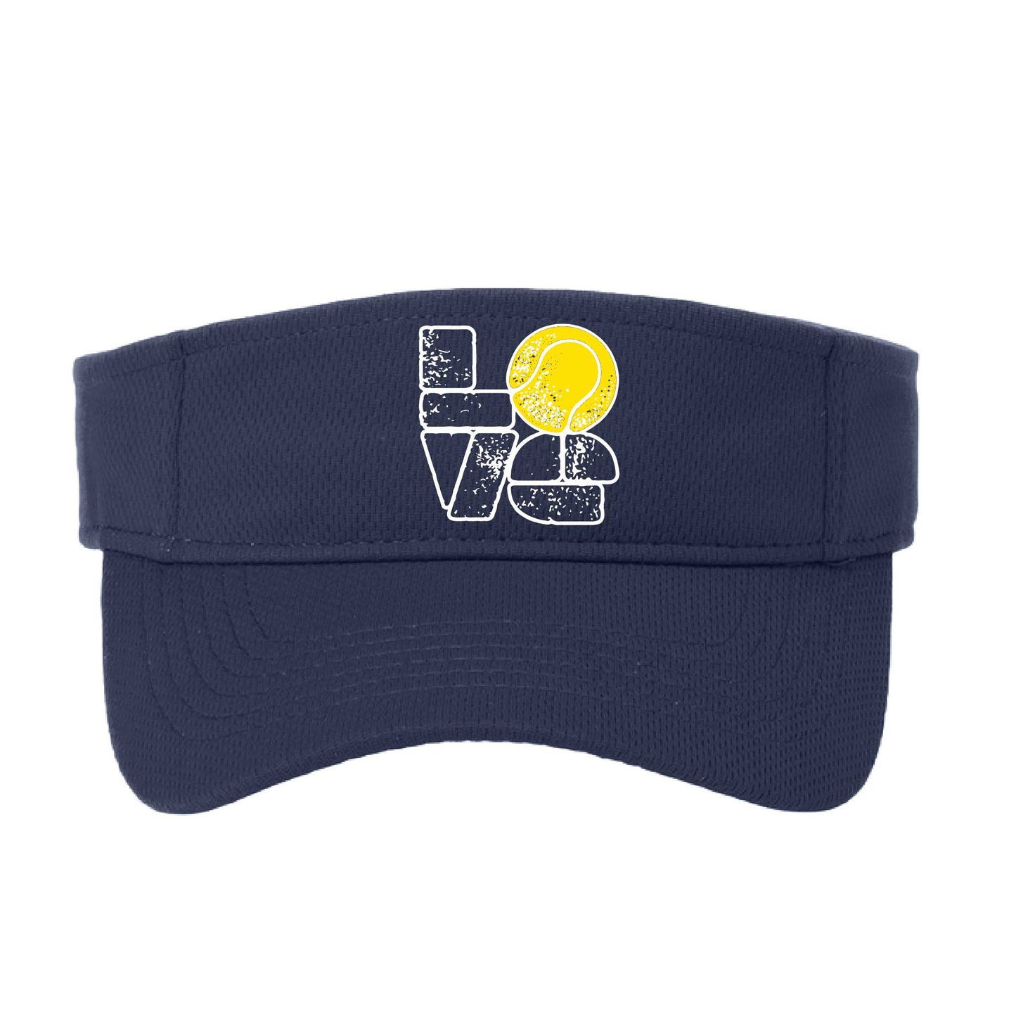 Tennis Love Stacked | Tennis Visors | Moisture Wicking 100% Polyester