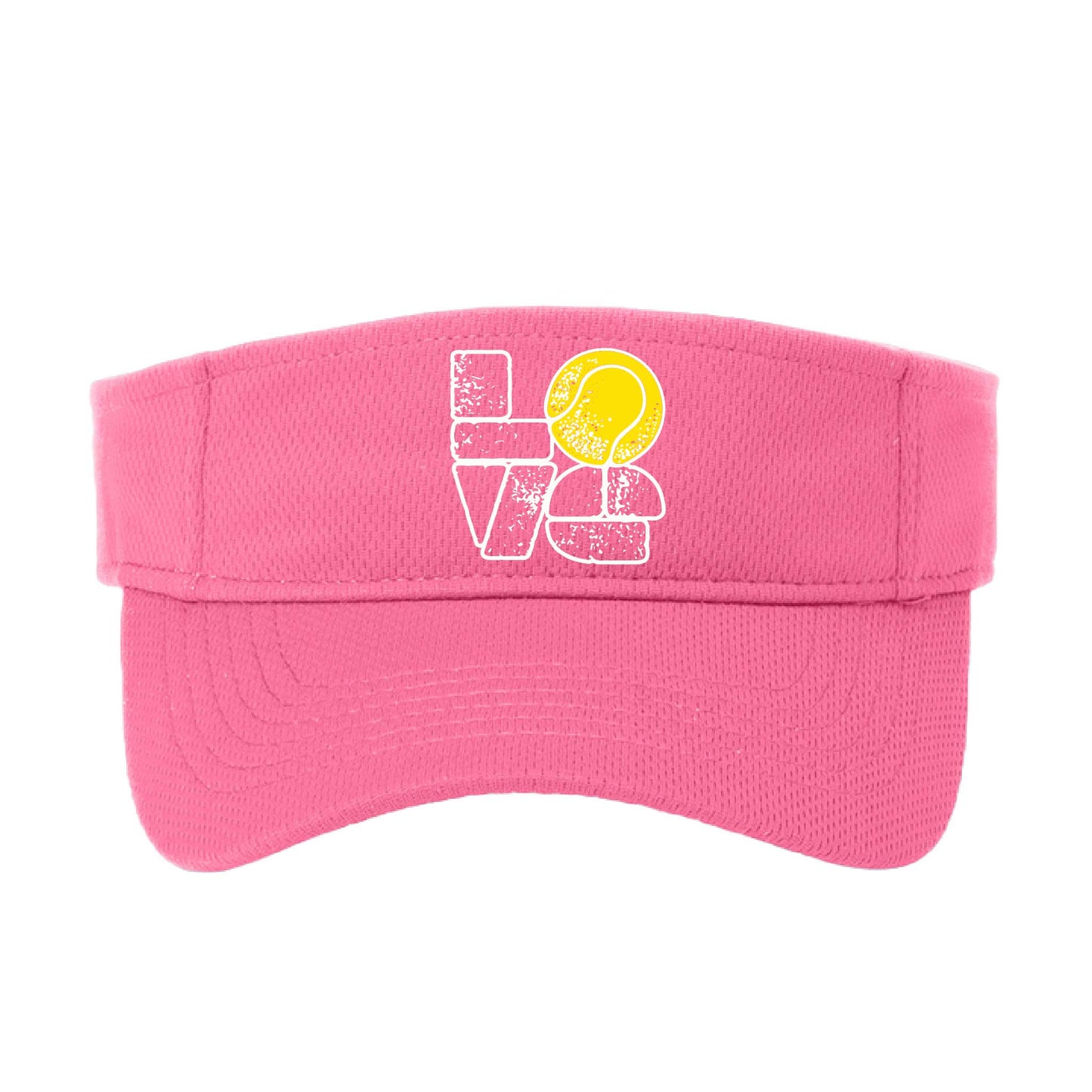 Tennis Love Stacked | Tennis Visors | Moisture Wicking 100% Polyester