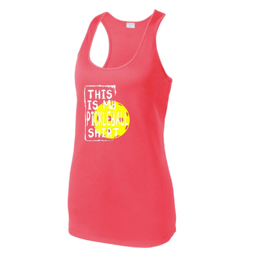 This Is My Pickleball Shirt | Women's Racerback Pickleball Tank | 100% Polyester