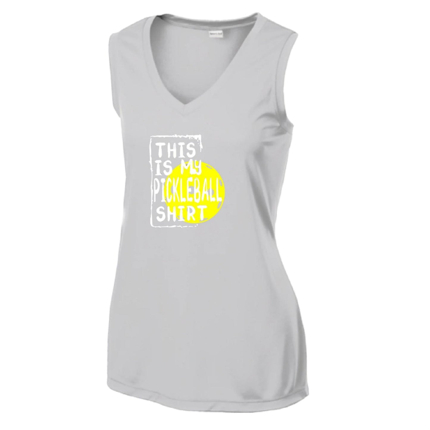 This Is My Pickleball Shirt | Women’s Sleeveless Performance T-Shirt | 100% Polyester