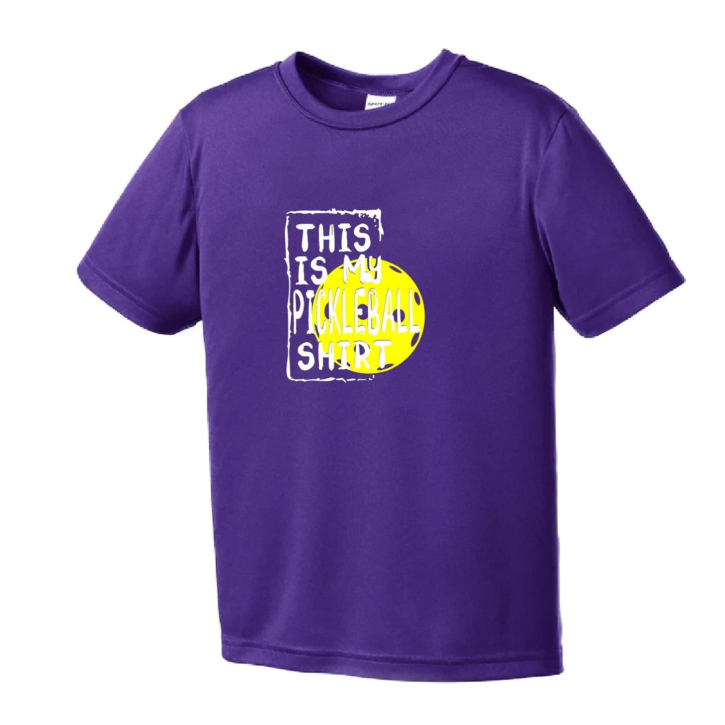 This Is My Pickleball Shirt | Youth Short Sleeve Pickleball Performance T-Shirts | 100% Polyester