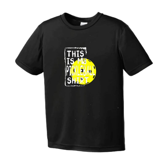 This Is My Pickleball Shirt | Youth Short Sleeve Pickleball Performance T-Shirts | 100% Polyester