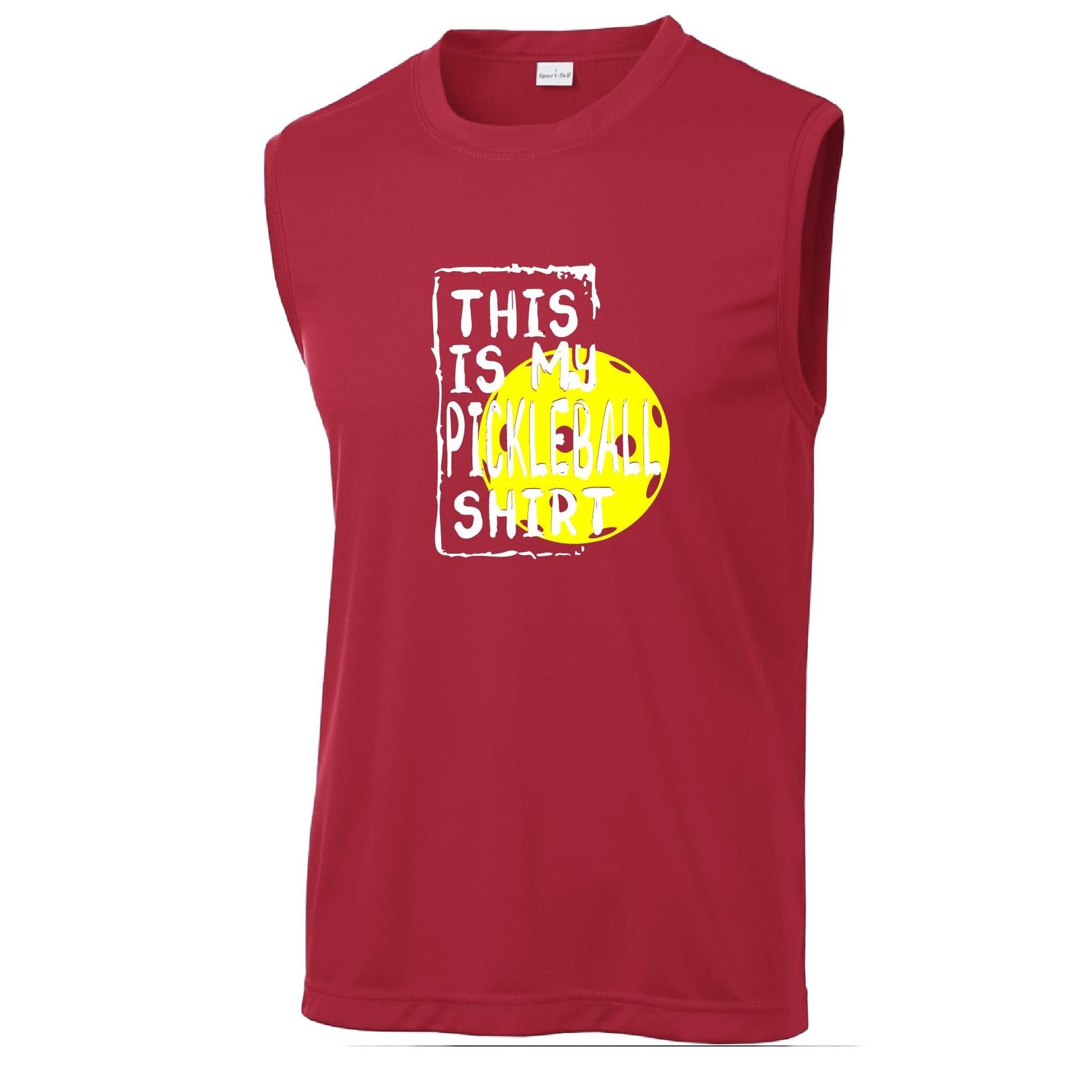 This is my Pickleball Shirt | Men’s Sleeveless Athletic Performance T-Shirts | 100% Polyester