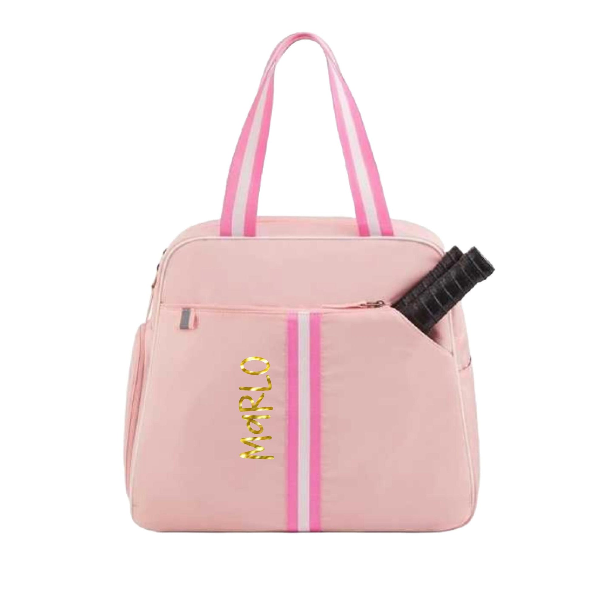 "Timeless" Pink Pickleball Bag (Free Customization) | Pickleball Sports Bag | Medium Size Court Bag