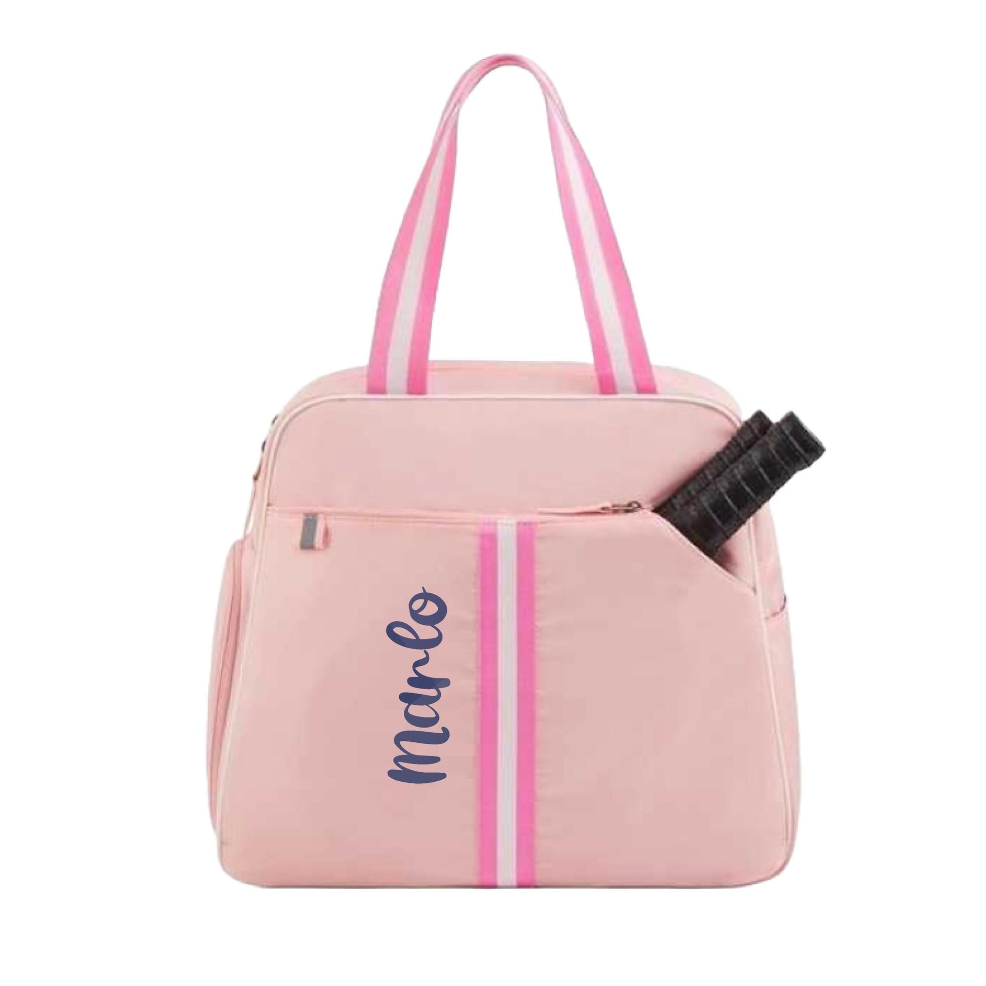 "Timeless" Pink Pickleball Bag (Free Customization) | Pickleball Sports Bag | Medium Size Court Bag