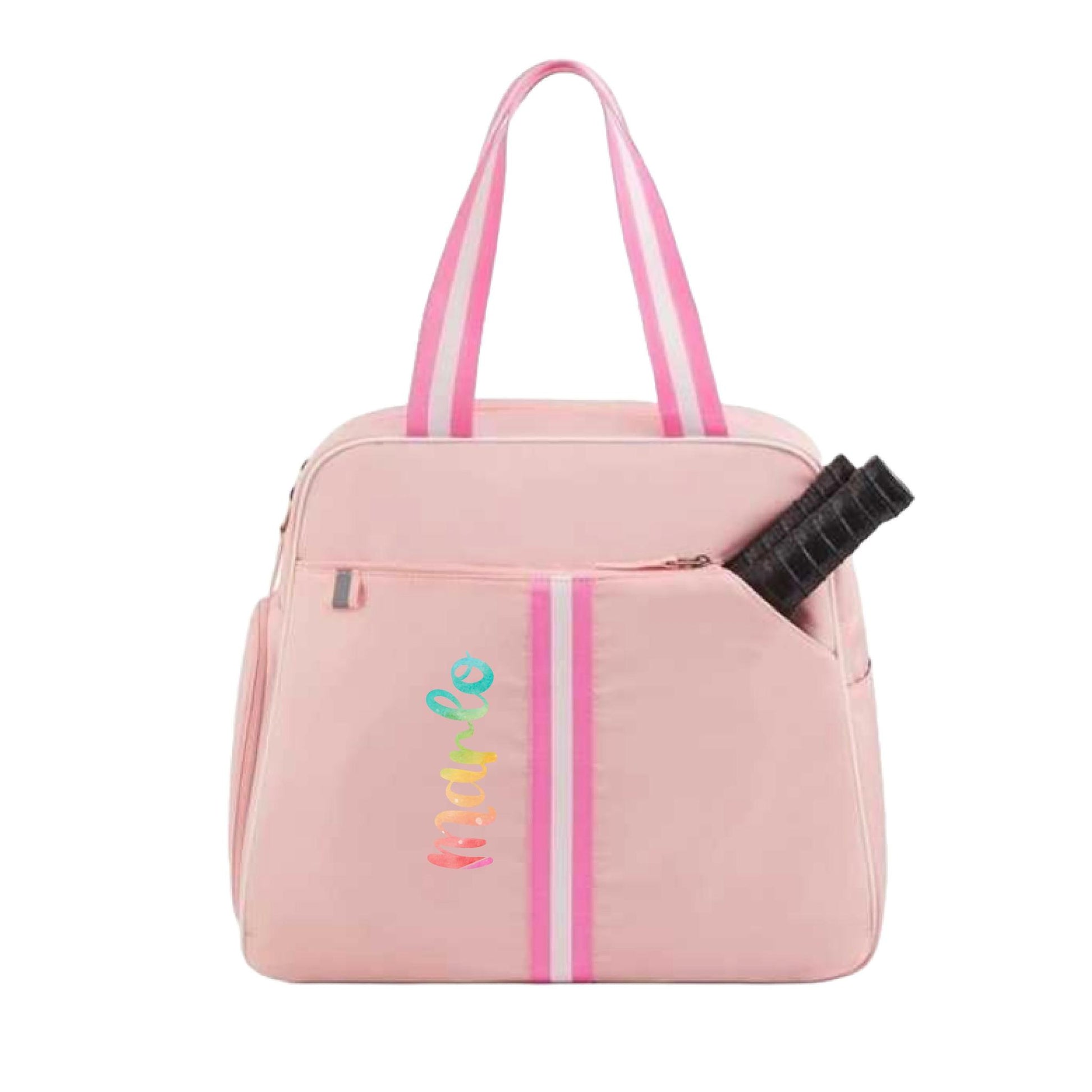 "Timeless" Pink Pickleball Bag (Free Customization) | Pickleball Sports Bag | Medium Size Court Bag
