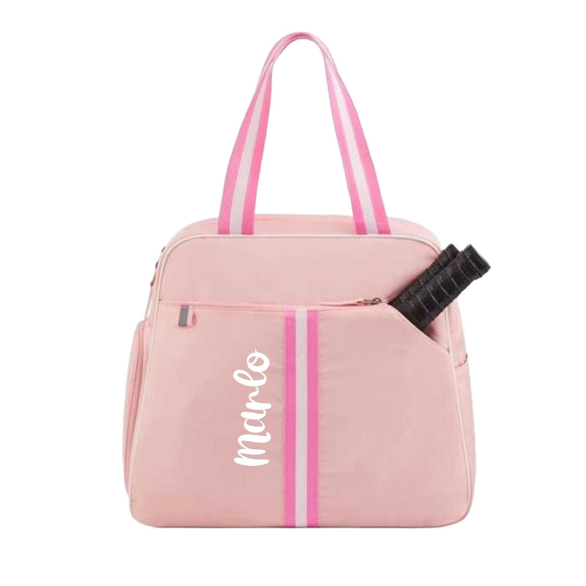 "Timeless" Pink Pickleball Bag (Free Customization) | Pickleball Sports Bag | Medium Size Court Bag
