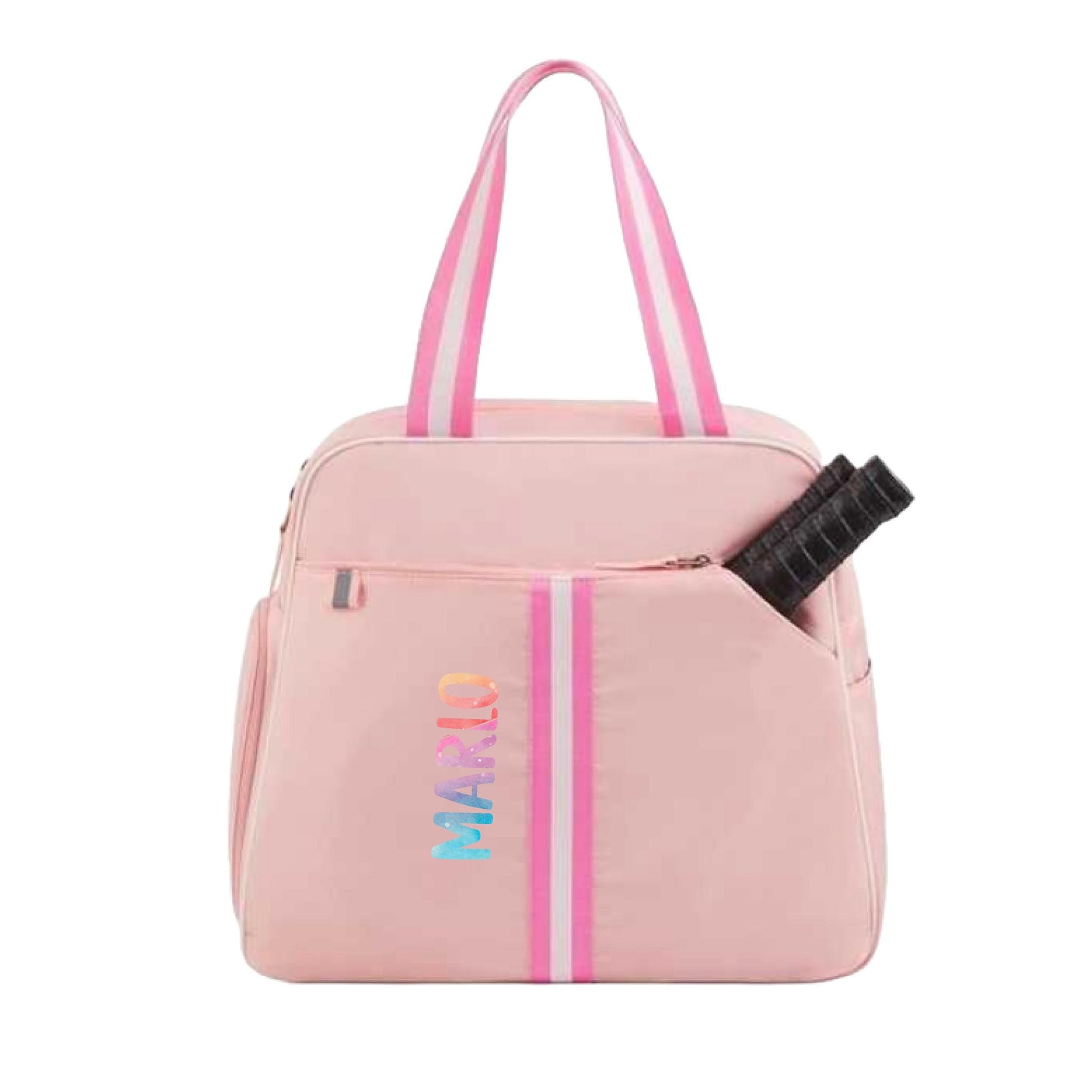 "Timeless" Pink Pickleball Bag (Free Customization) | Pickleball Sports Bag | Medium Size Court Bag