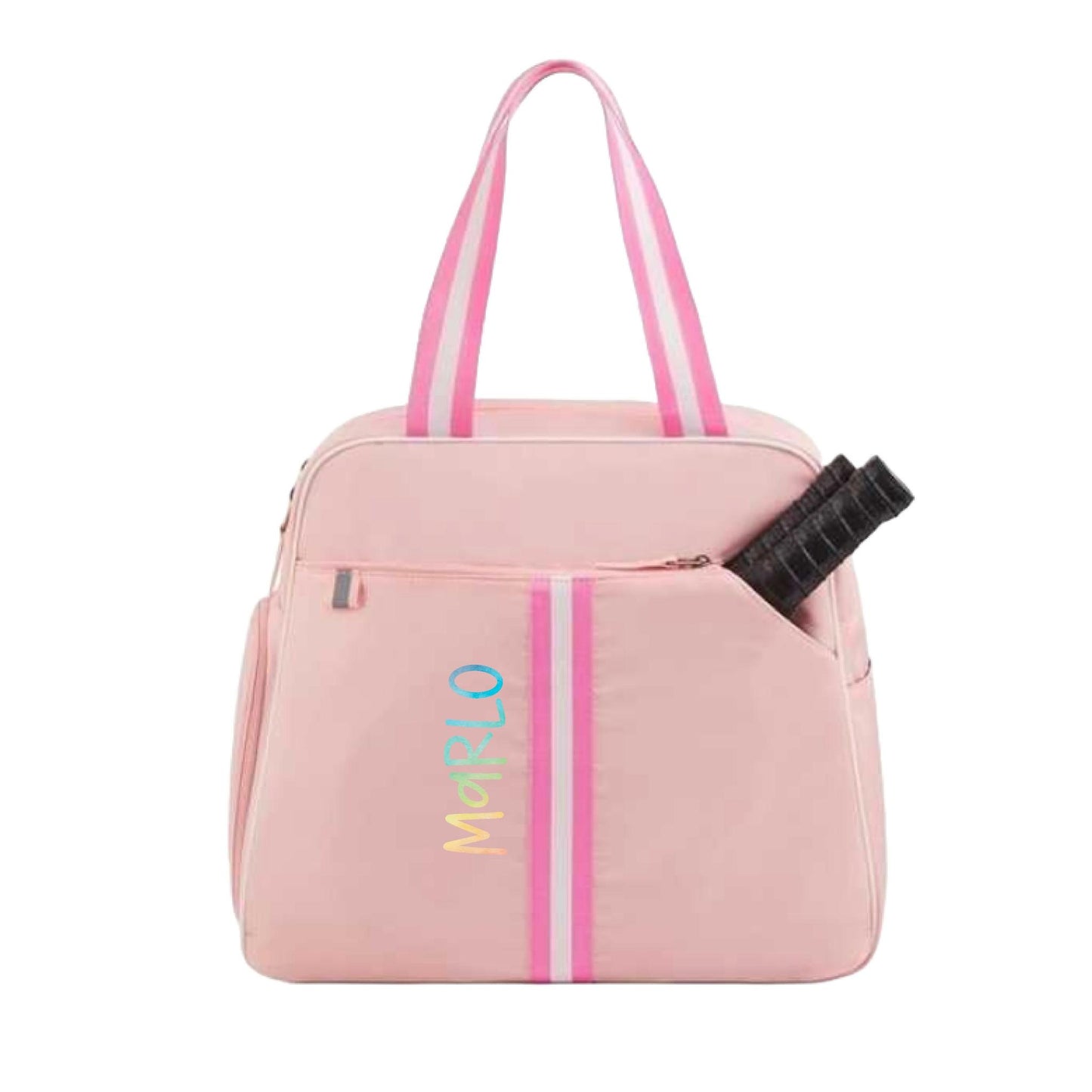 "Timeless" Pink Pickleball Bag (Free Personalization) | Pickleball Sports Bag | Medium Size Court Bag