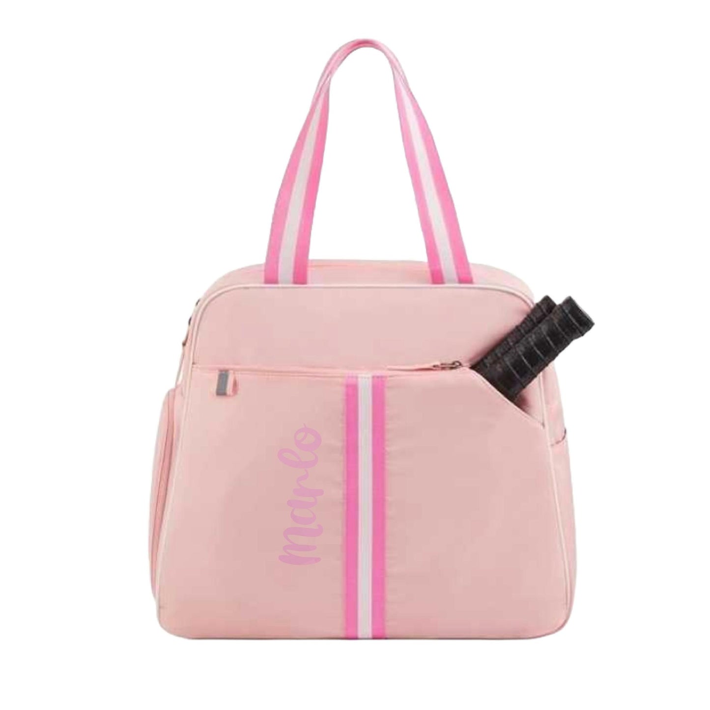 "Timeless" Pink Pickleball Bag (Free Personalization) | Pickleball Sports Bag | Medium Size Court Bag