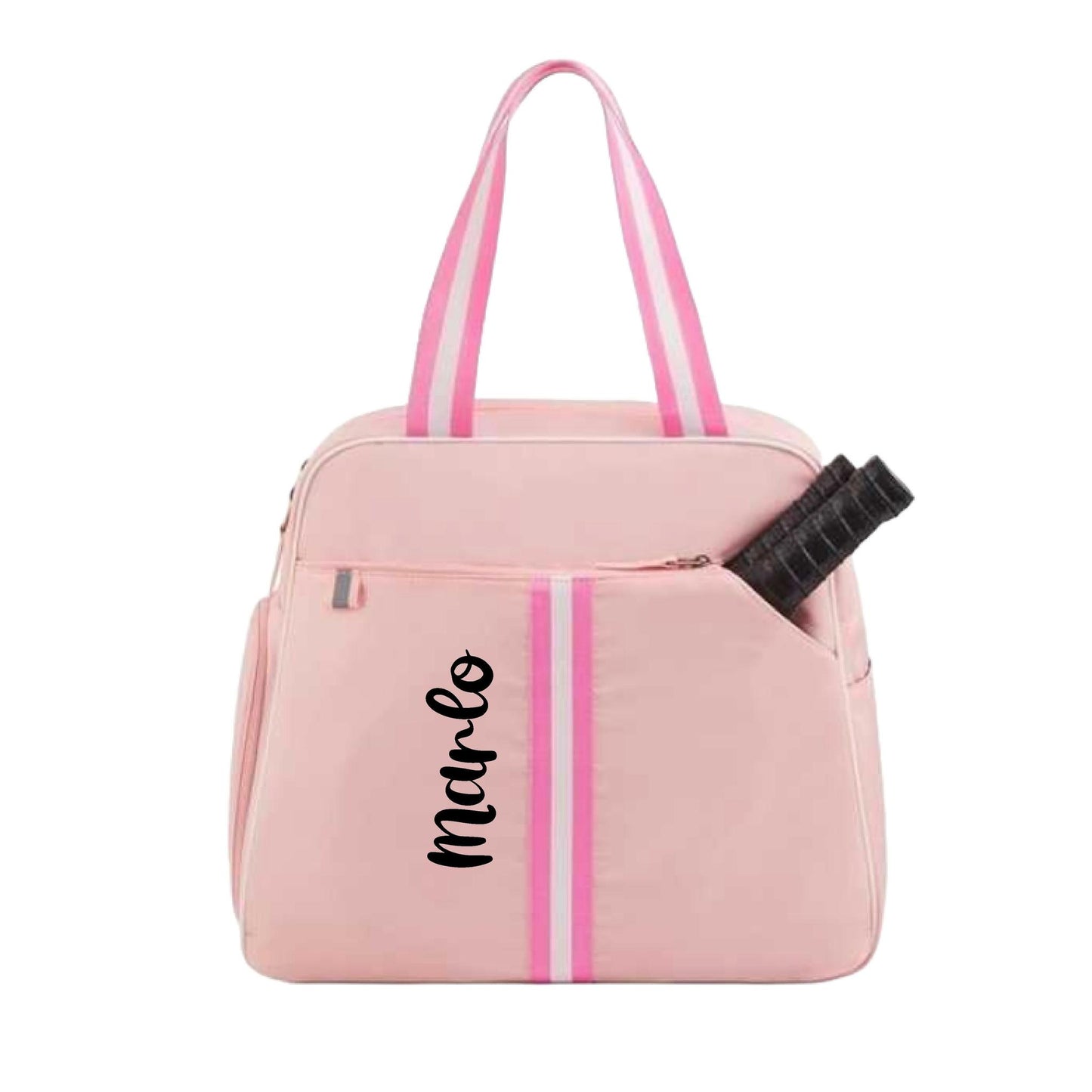 "Timeless" Pink Pickleball Bag (Free Personalization) | Pickleball Sports Bag | Medium Size Court Bag